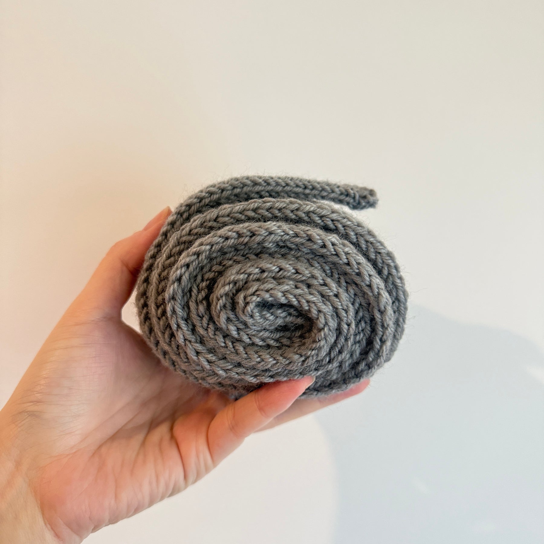 Knitted sophie scarf in grey