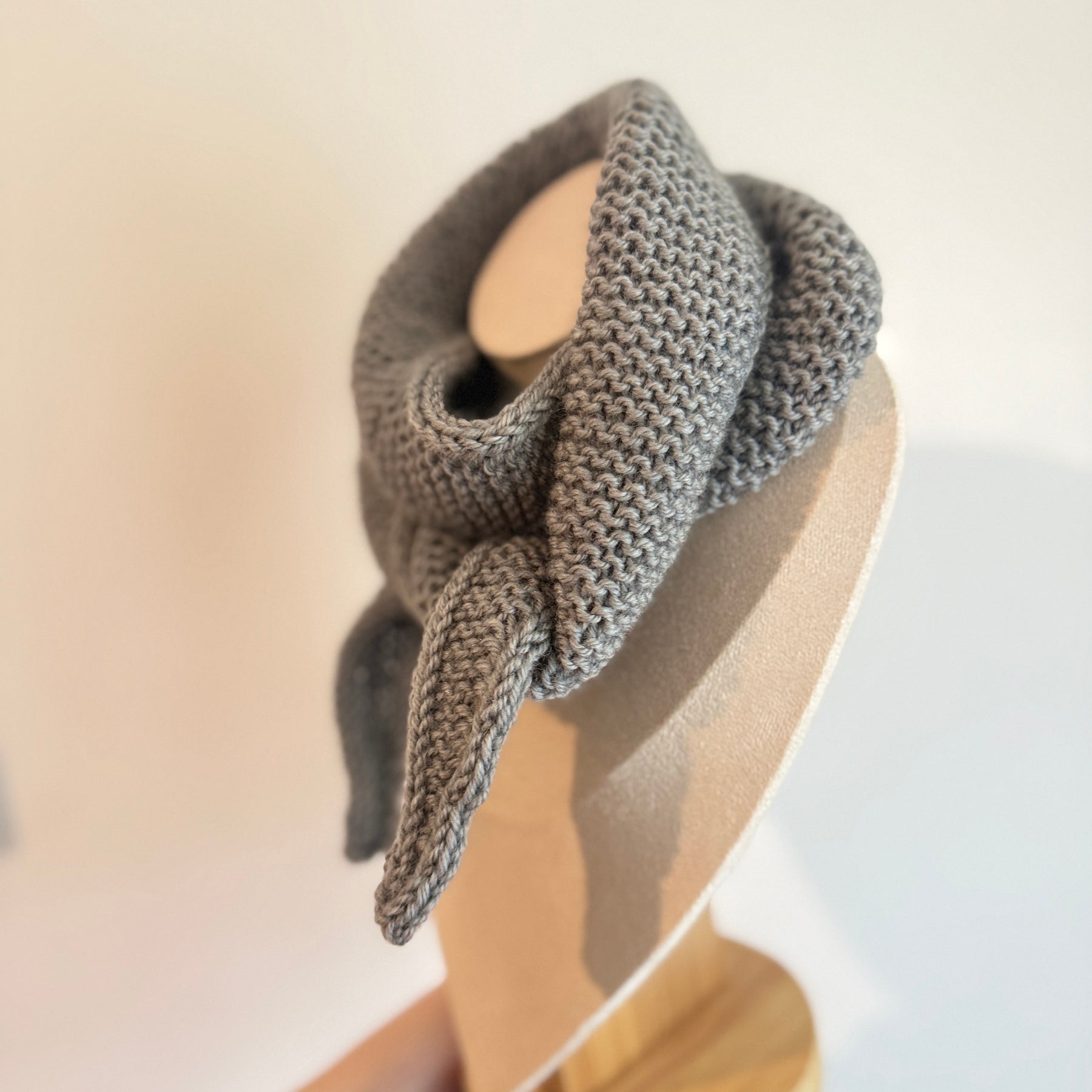 Knitted sophie scarf in grey