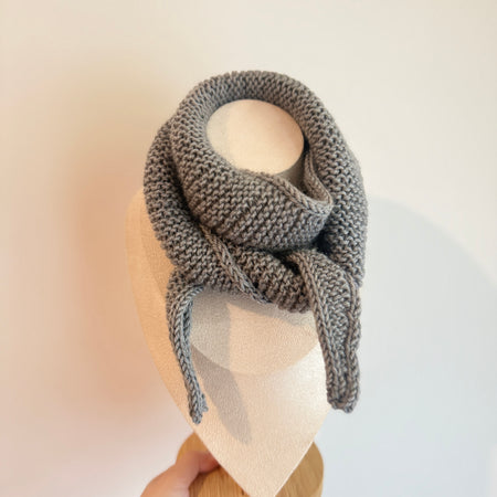 Knitted sophie scarf in grey