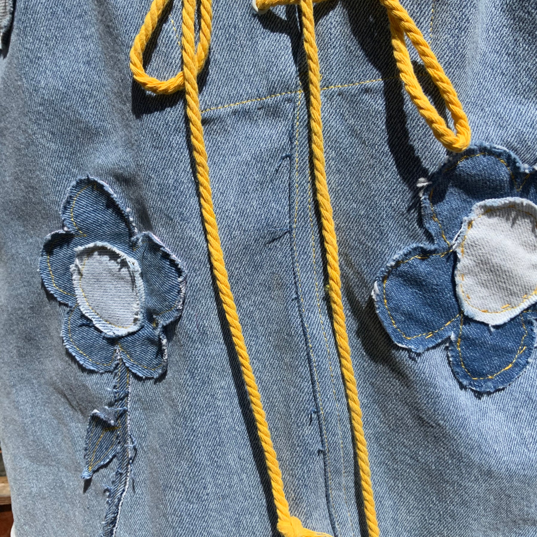 "Daisy Dreaming" Upcycled Denim Blouse
