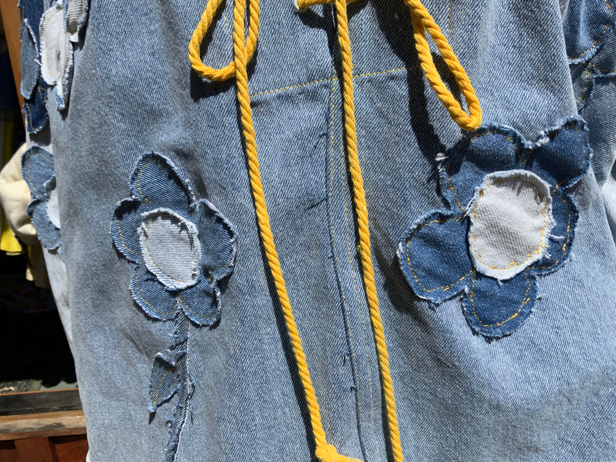 "Daisy Dreaming" Upcycled Denim Blouse