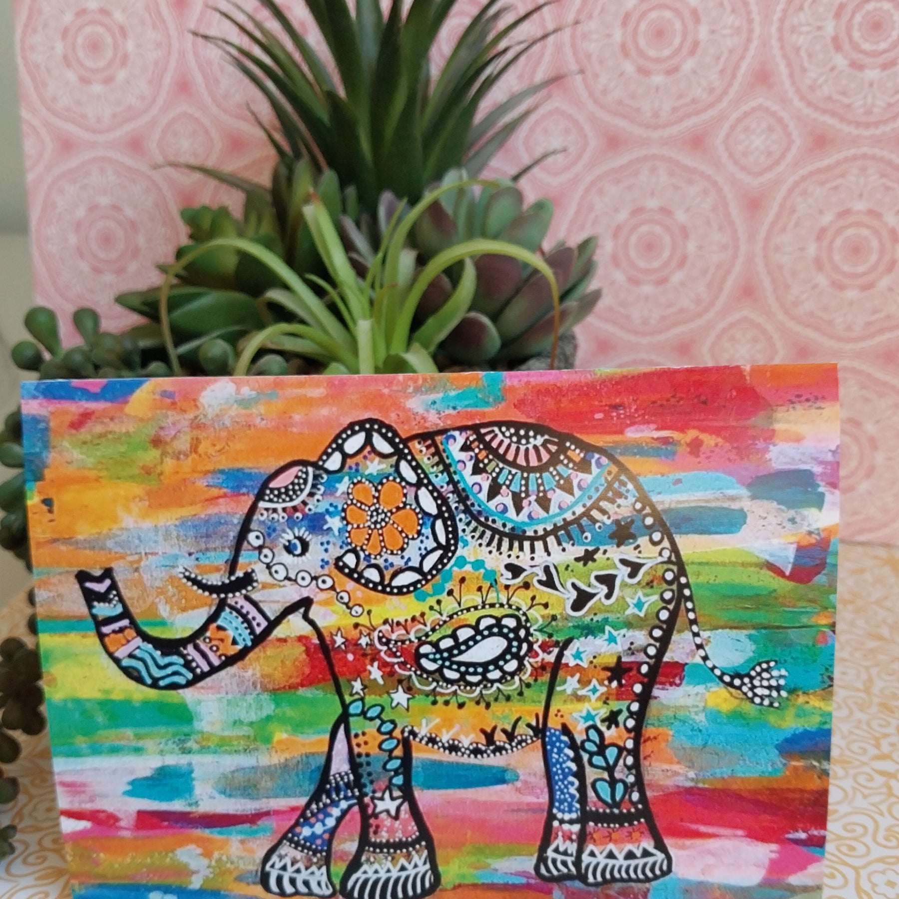 Baby Elephant Blank Greeting Card