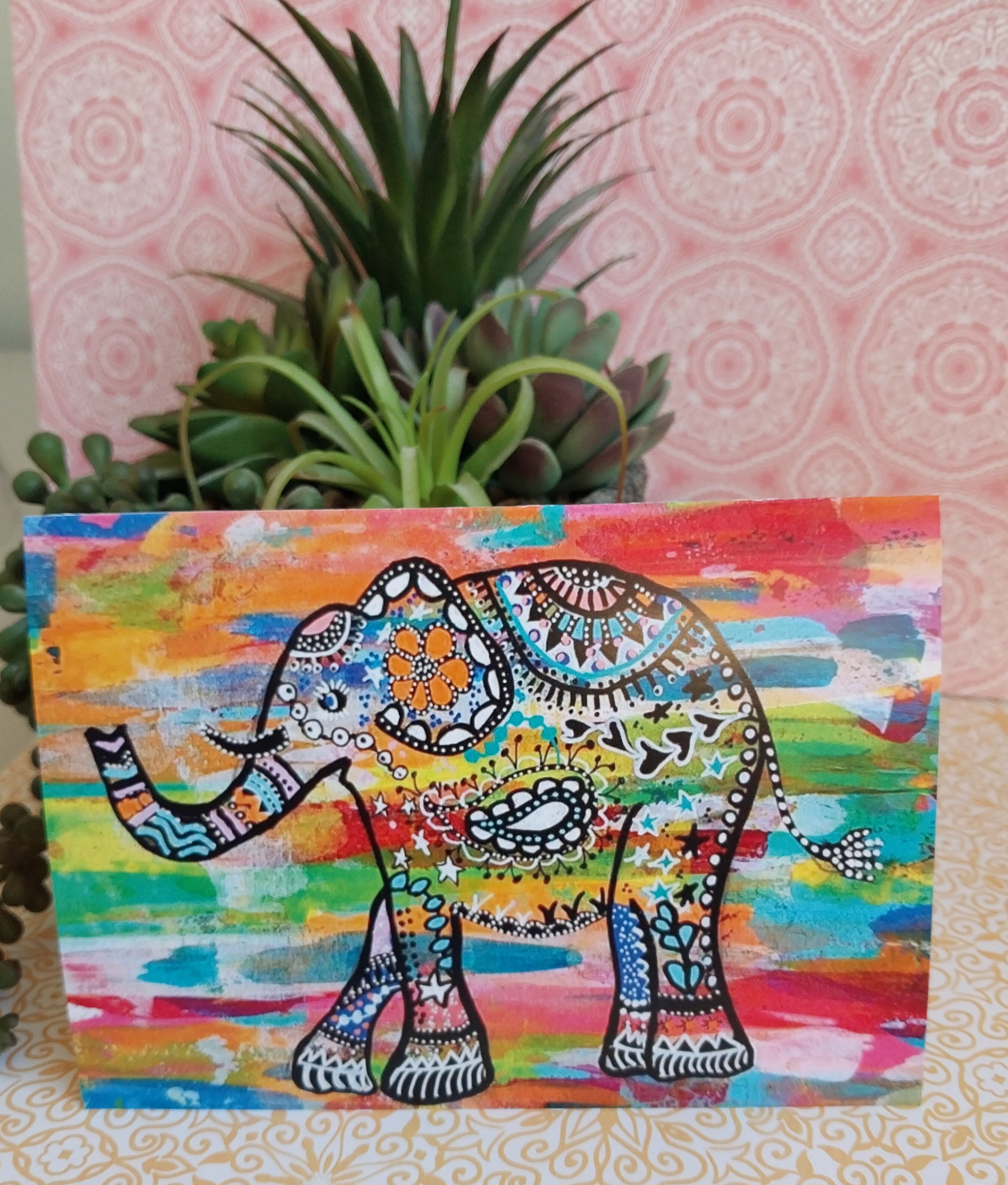 Baby Elephant Blank Greeting Card