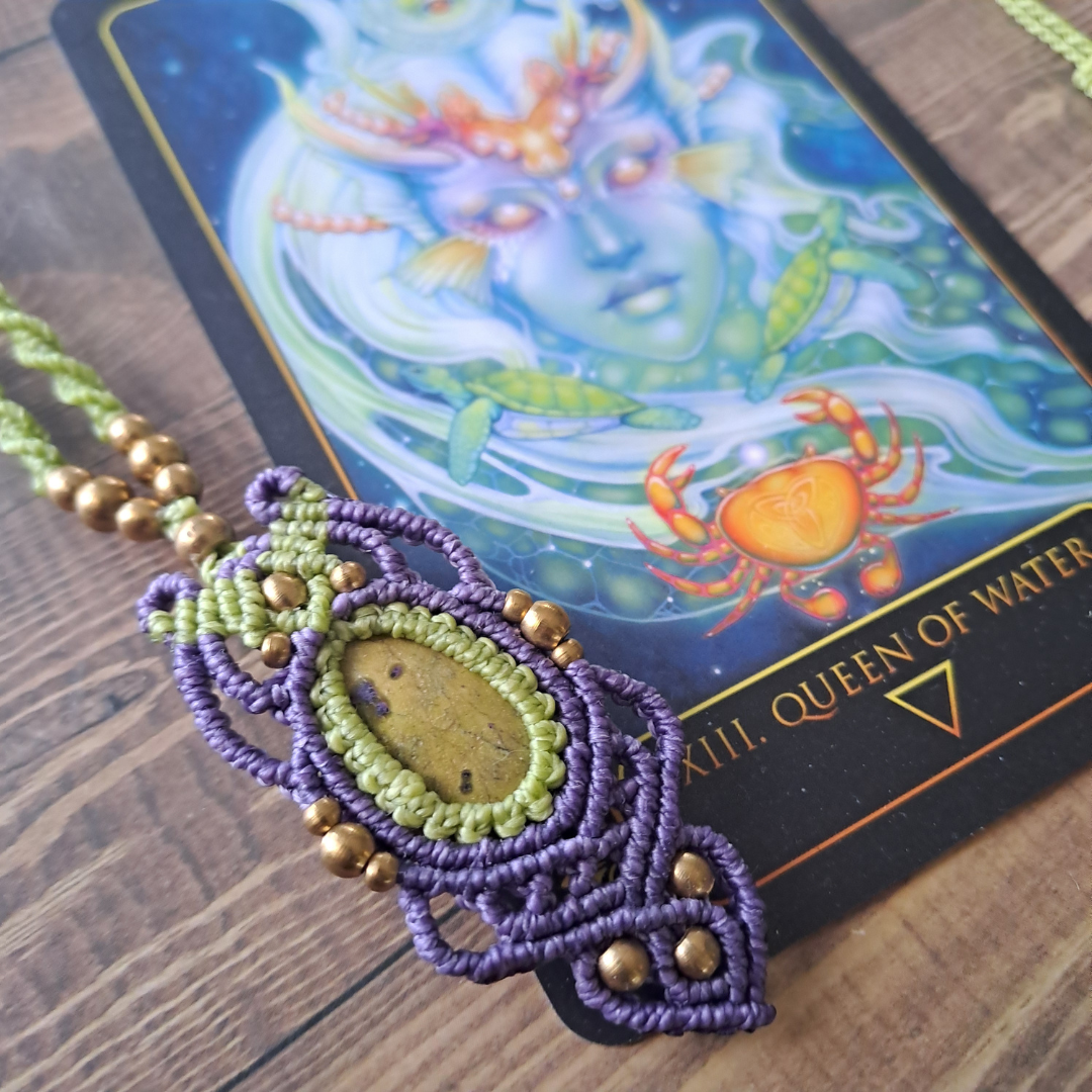 Atlantasite Micro Macramé Necklace