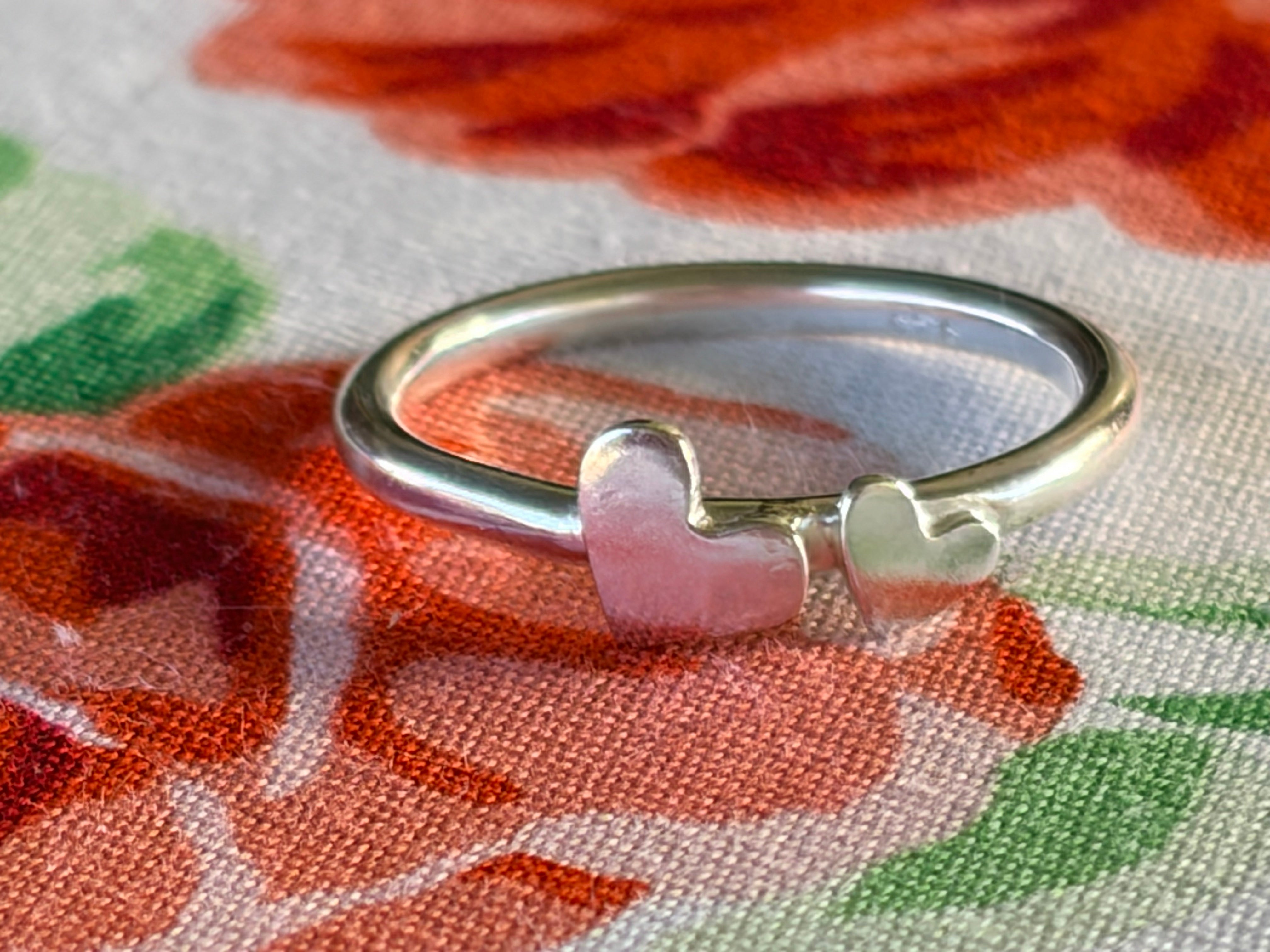 Two Hearts Ring Sterling Silver