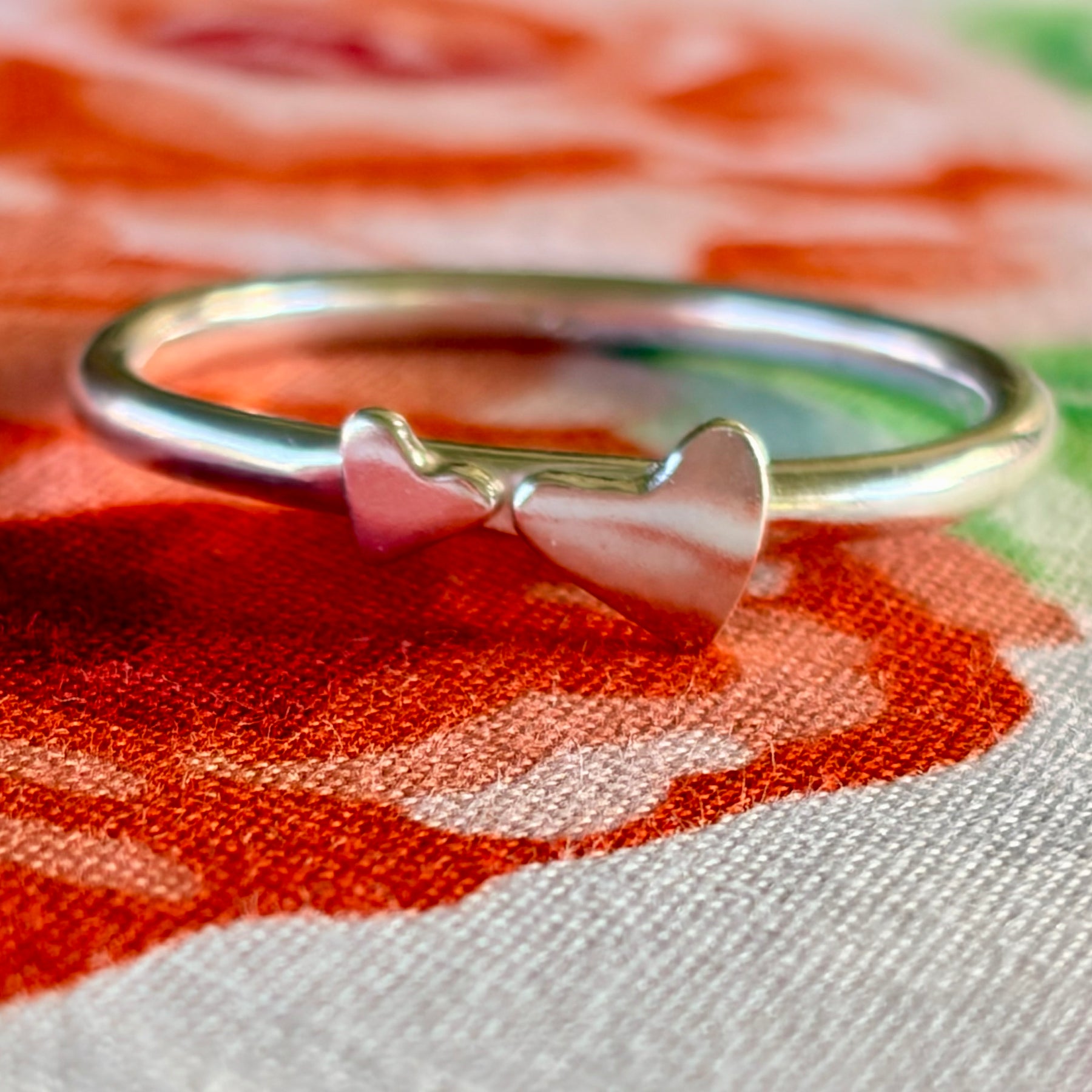 Two Hearts Ring Sterling Silver