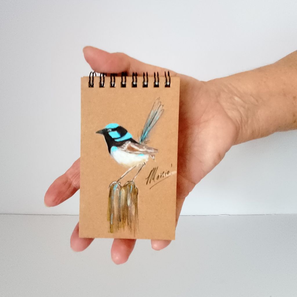 Handpainted Blue Wren Series Notebooks