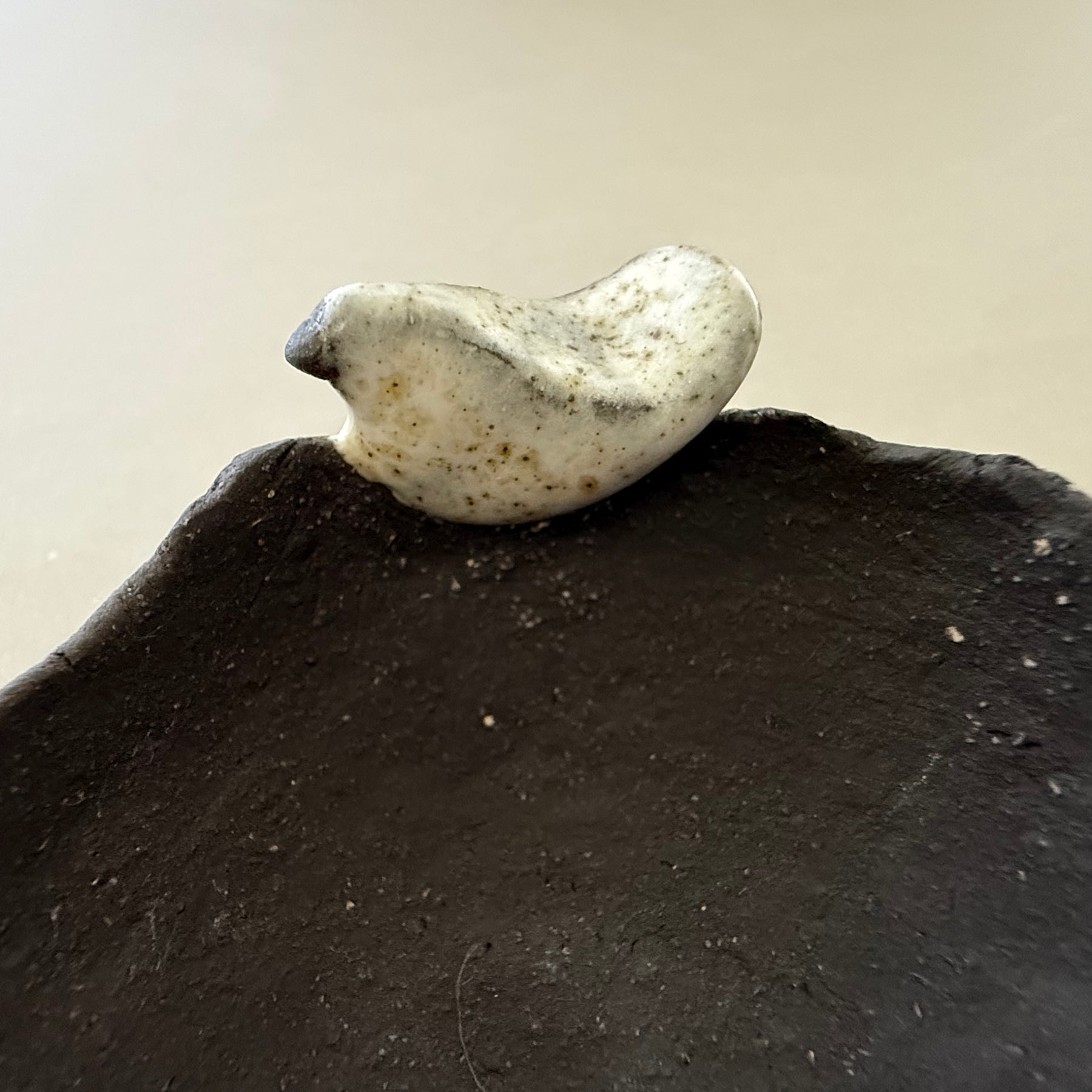 Handcrafted ceramic bird bowl