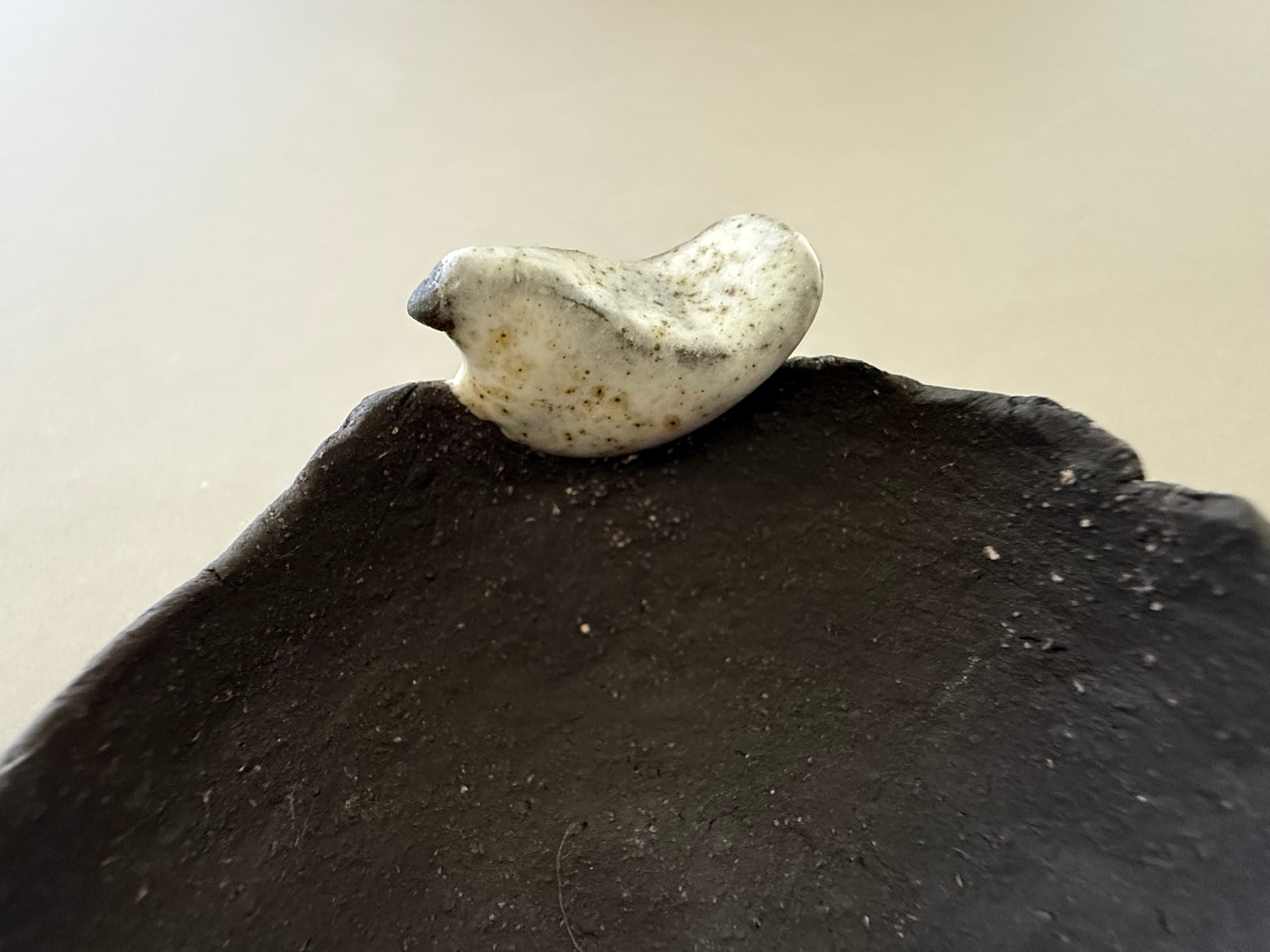 Handcrafted ceramic bird bowl