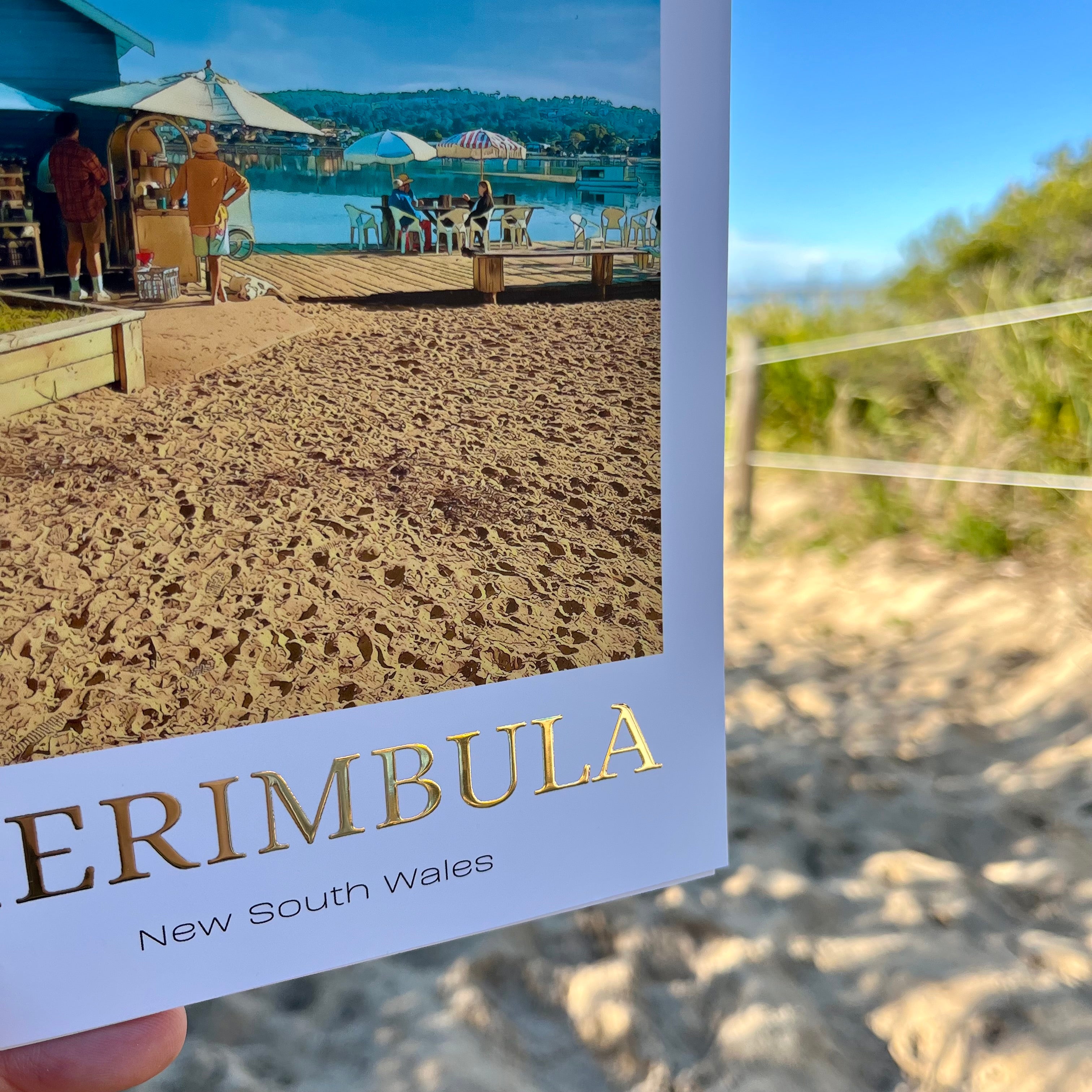 Sapphire Coast Gold Foil Location Prints