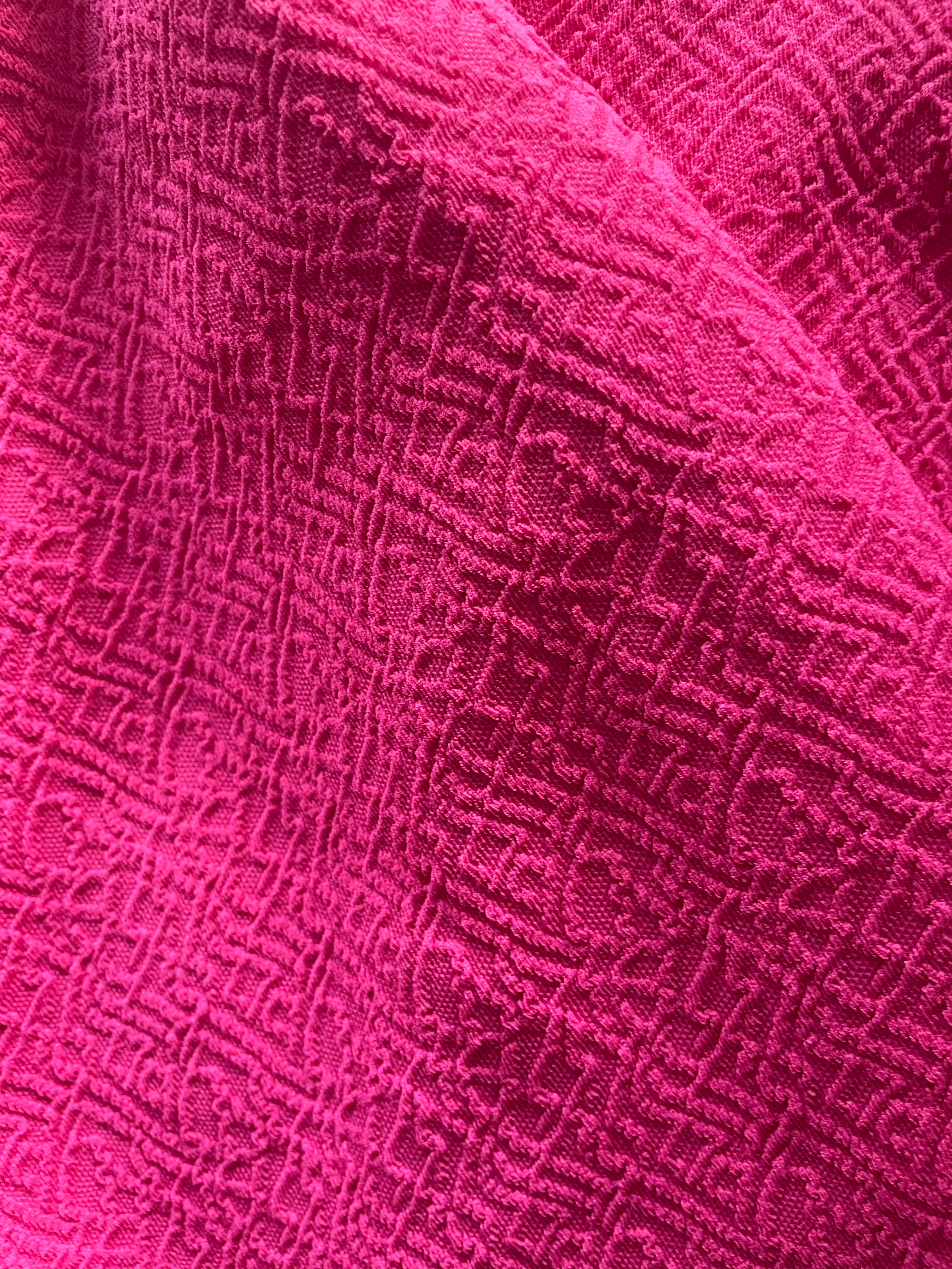 Pink Crimplene 1960s Mod Handbag