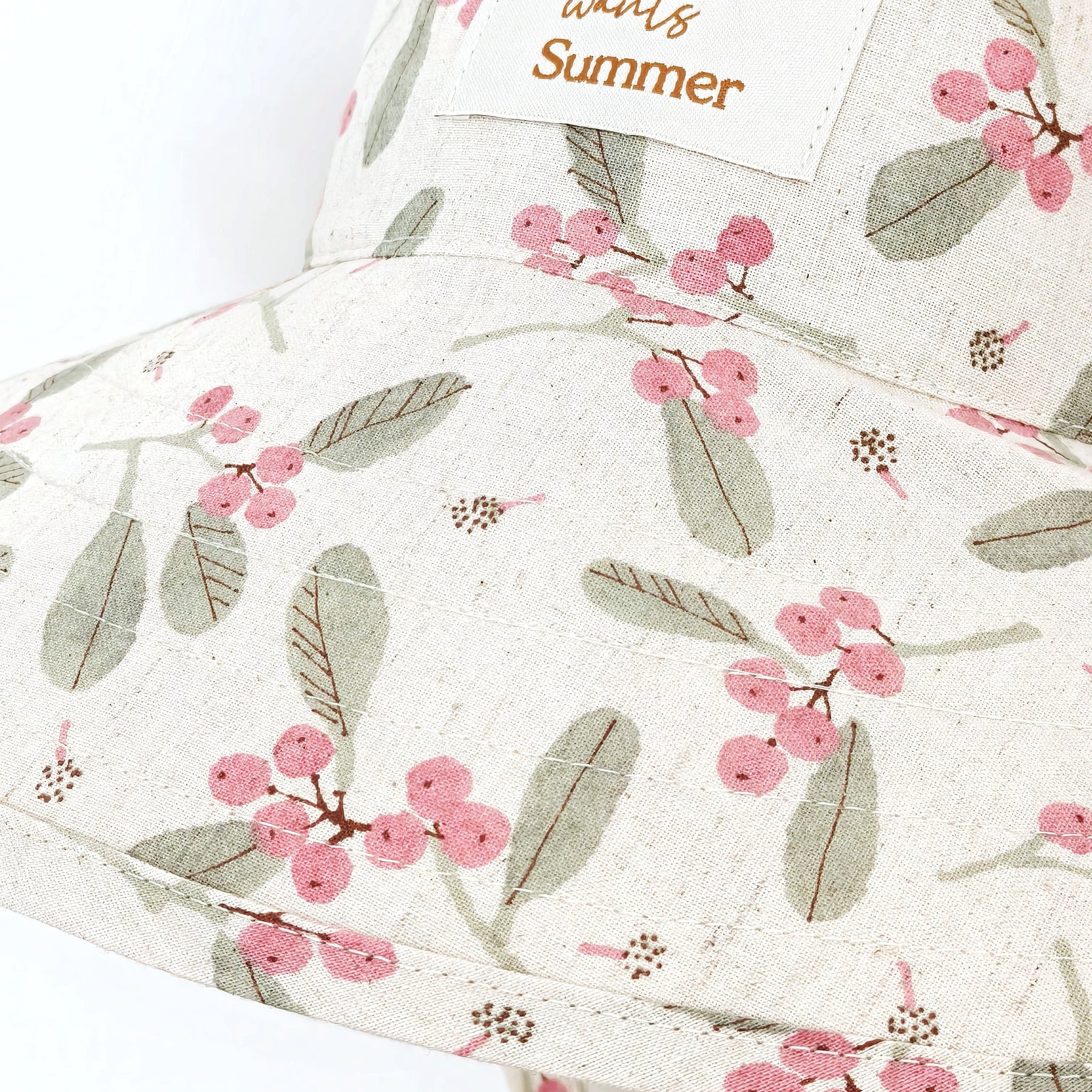 Adult Wide Brim Cotton Summer Sun Hat, Adult Floral Summer Hat
