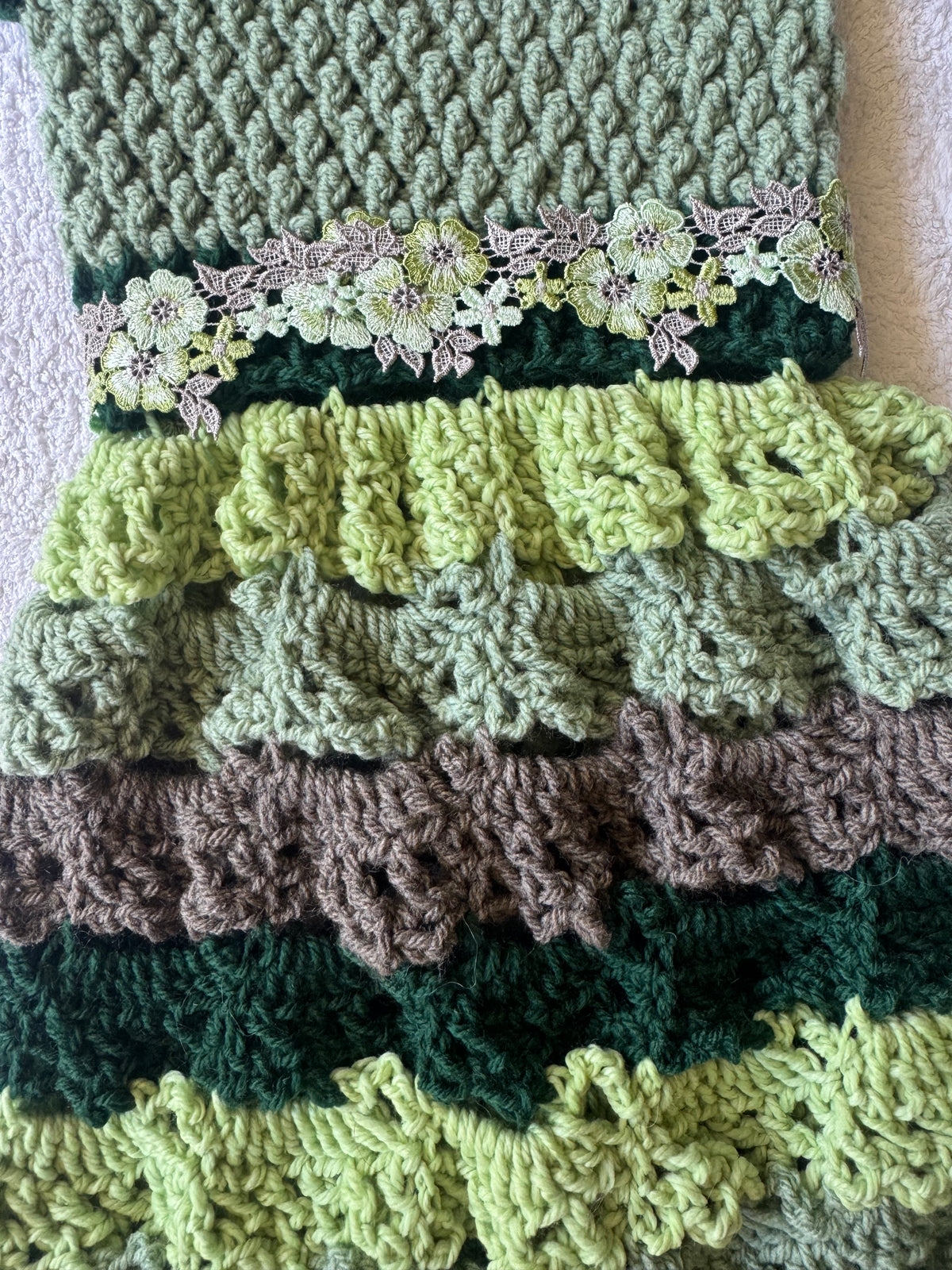 Forest Woodland Hand Crochet Dress Size 0 Dress