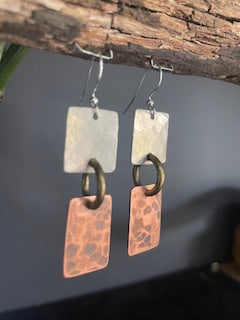 Silver Copper Squares