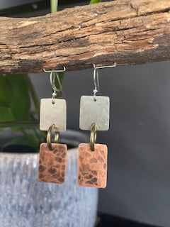 Silver Copper Squares
