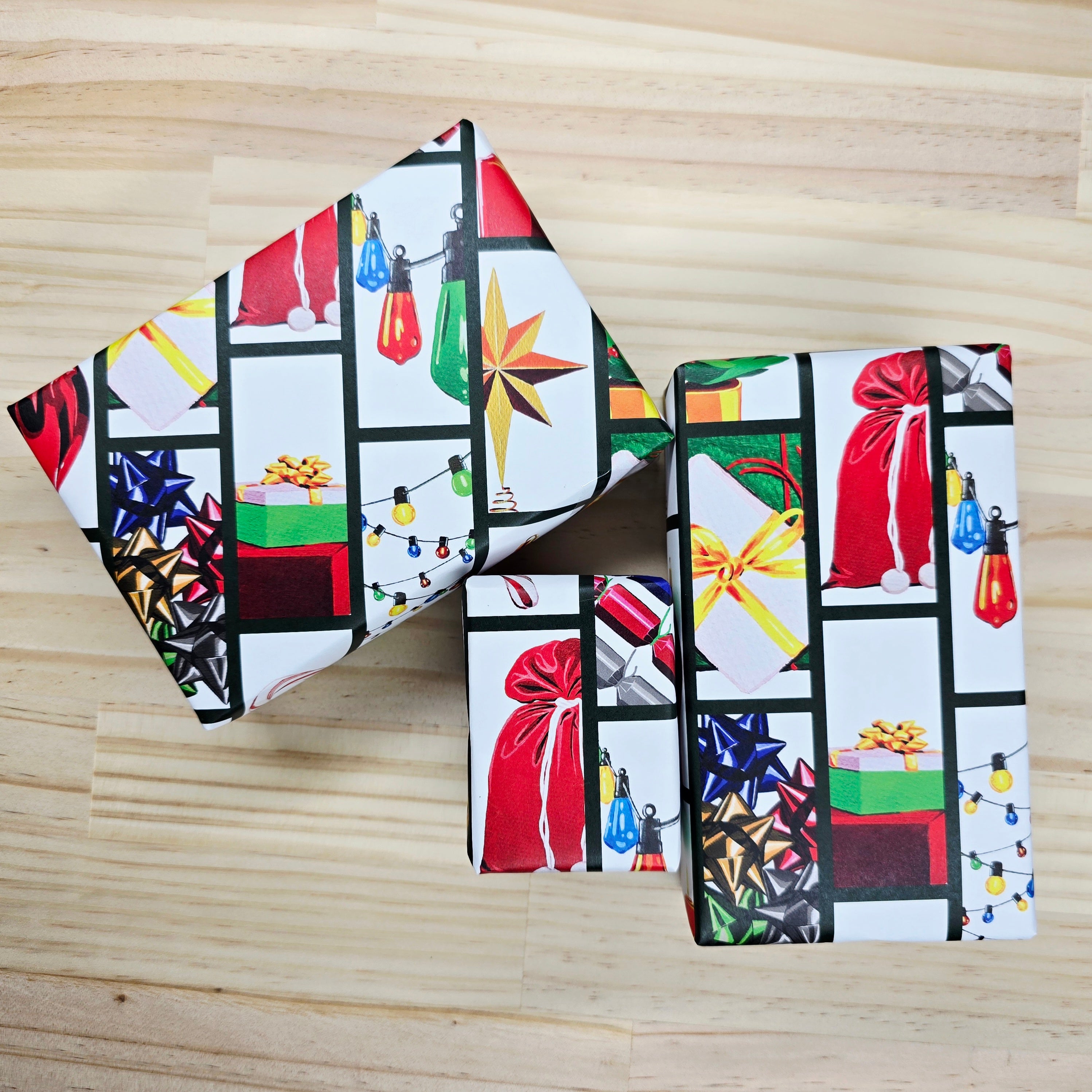 Christmas Joy Gift Wrap and Card Set