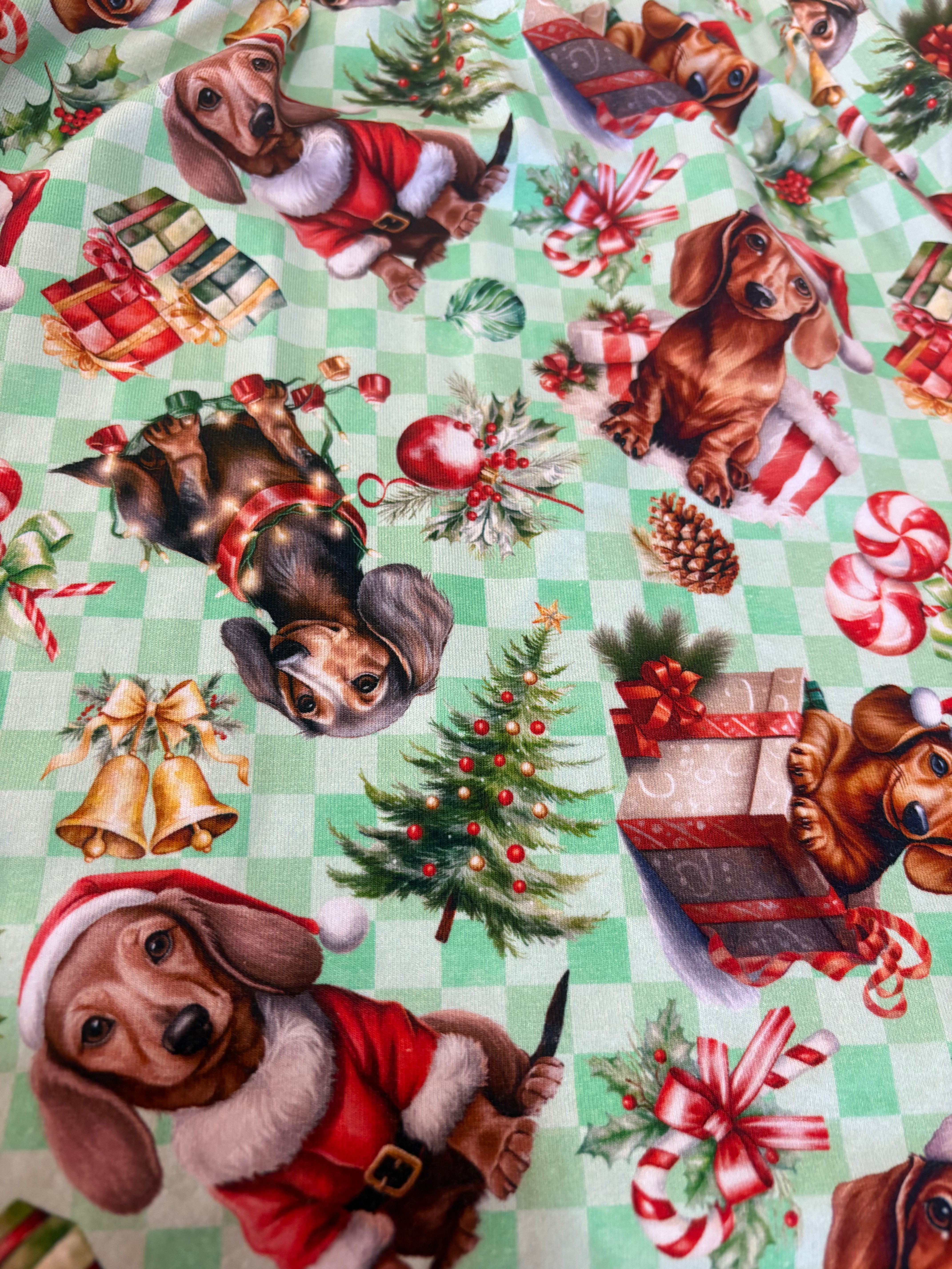 Women's Christmas Dachshund Shorts- Size 16