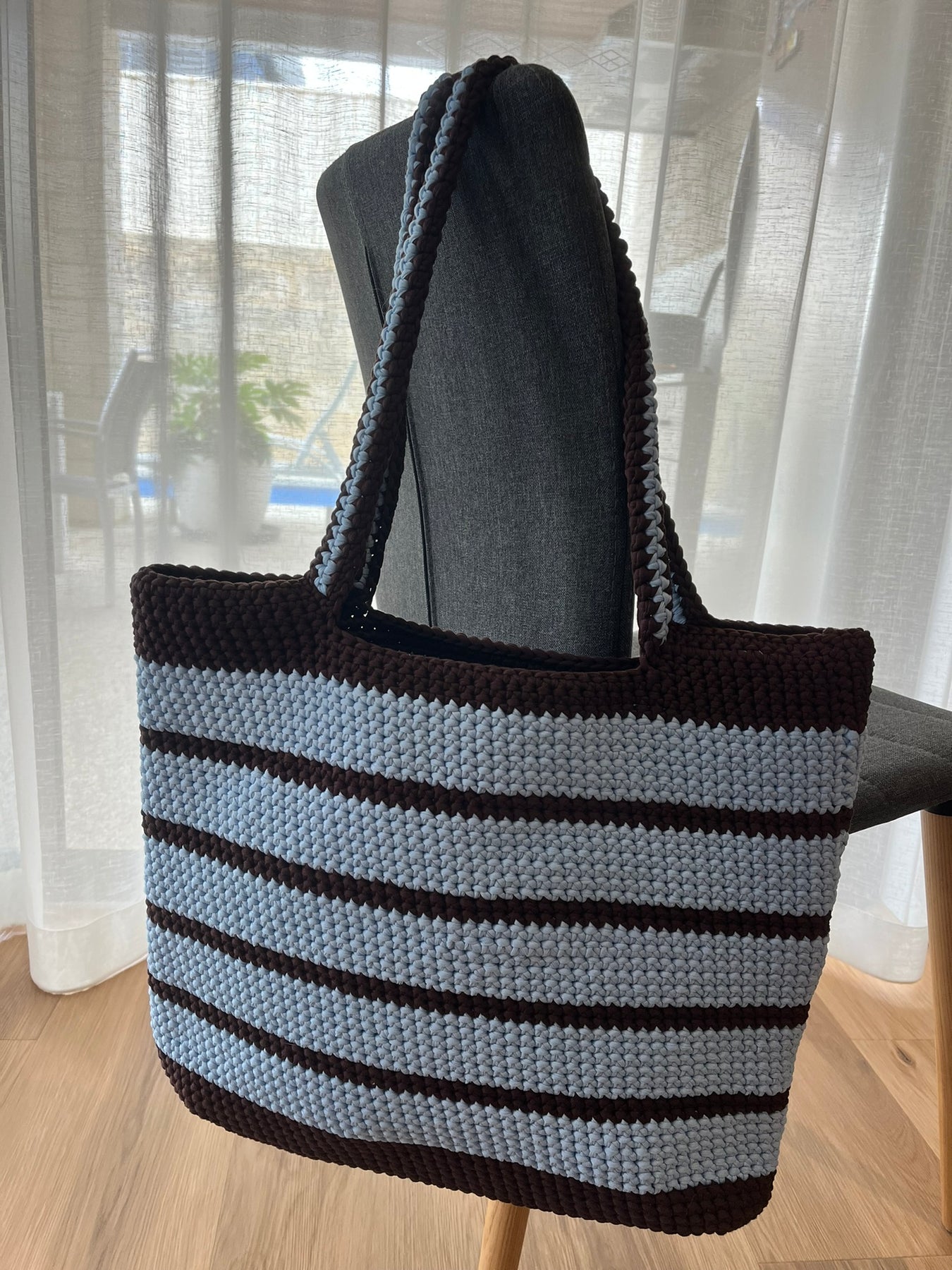 The Everyday Crochet Tote Bag - Iced Mocha