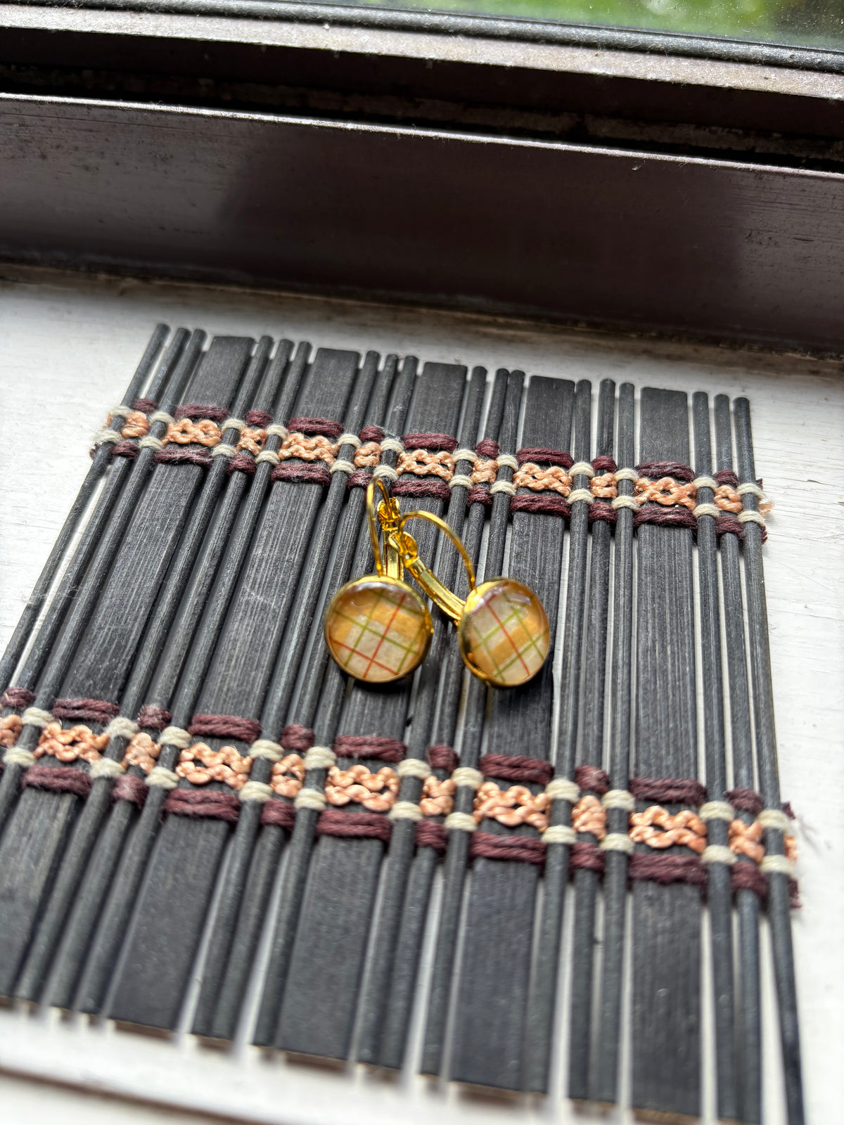 Japanese paper Resin earrings