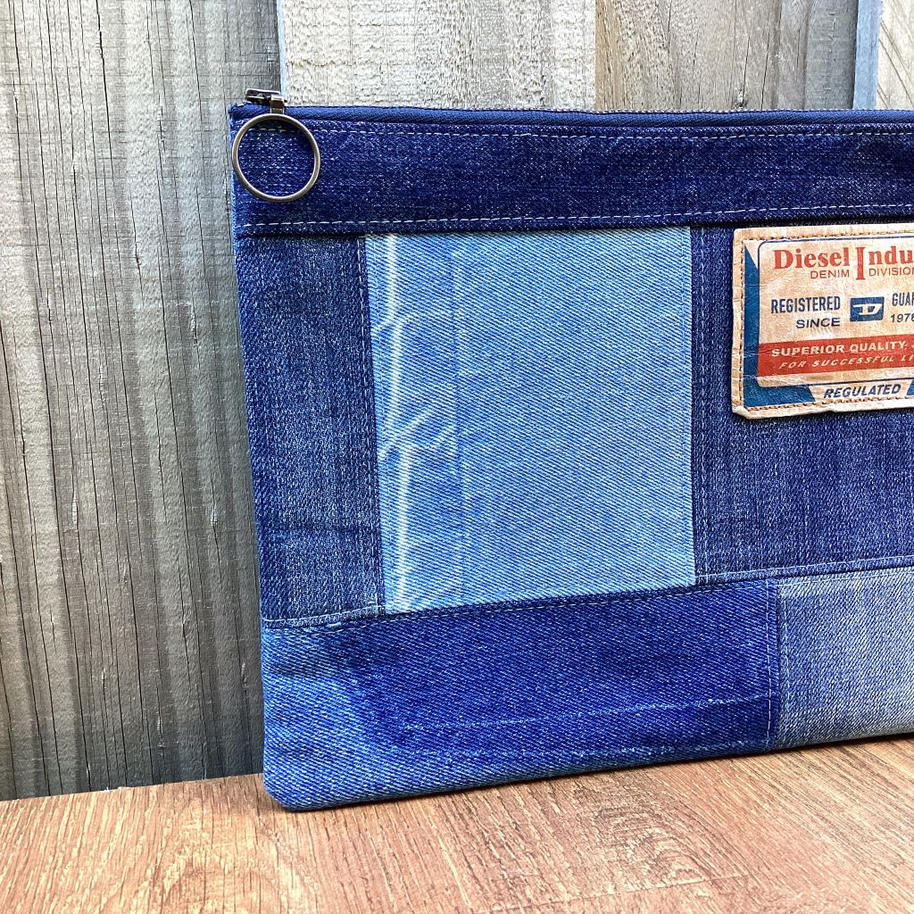 Large Upcycled Denim Pencil case – Diesel Tag