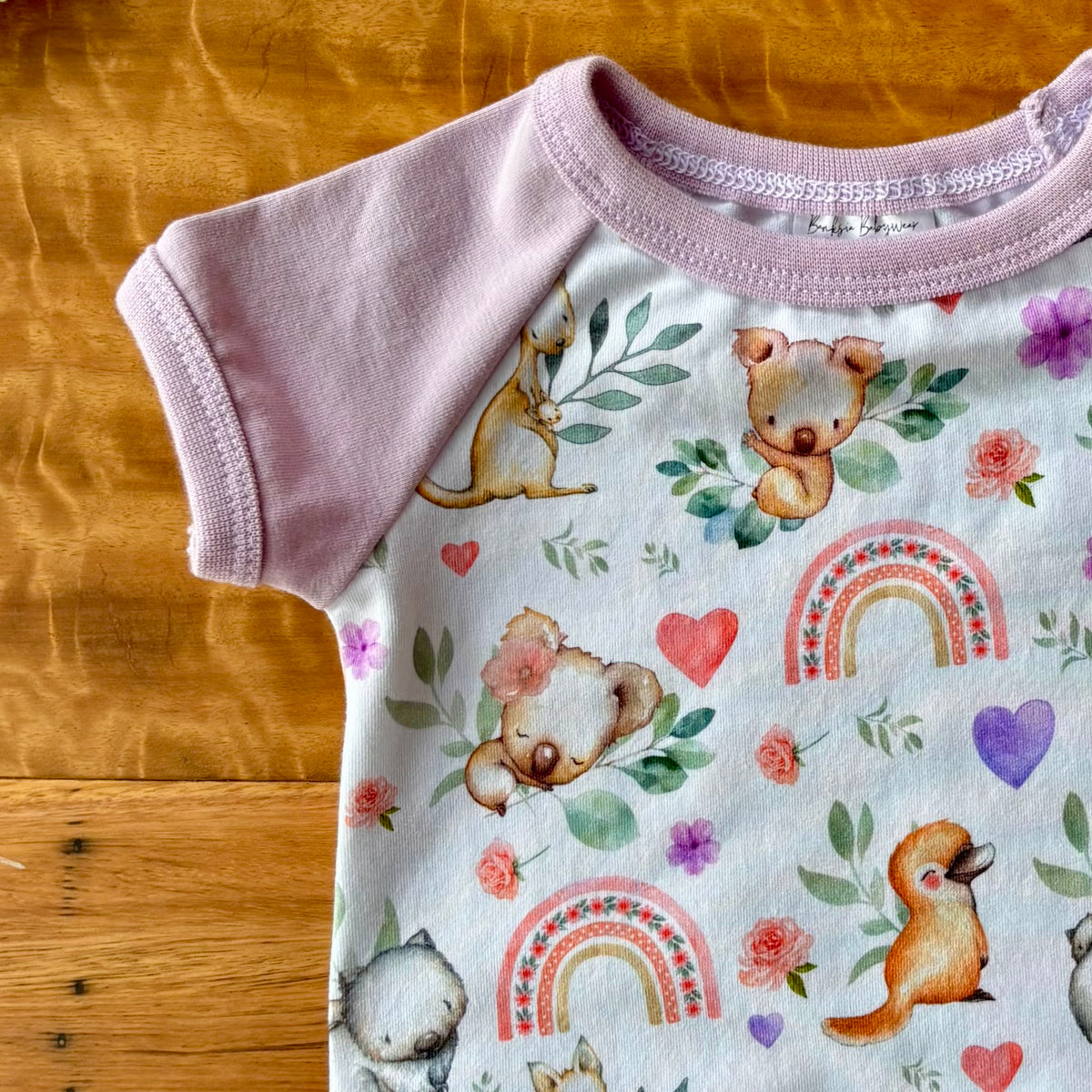 Baby Short Sleeved Bodysuit | Koala Dreams | Size premmie to 2 | Made to order