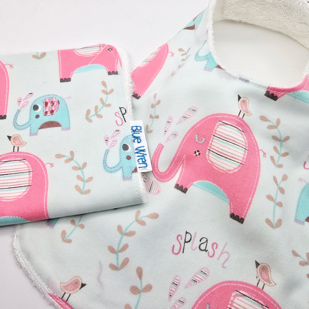 Baby Bib and Wash Cloth Gift Set