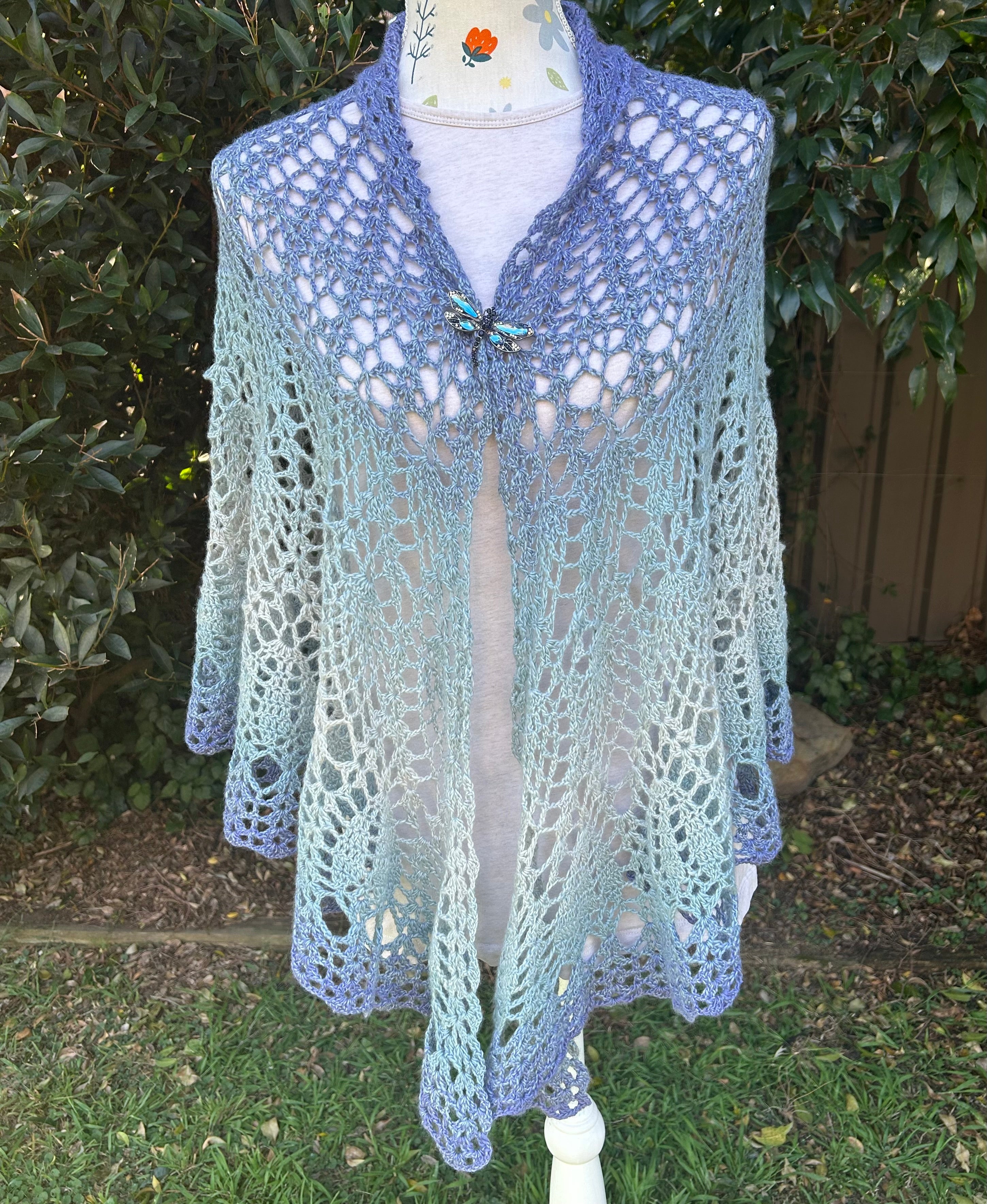 Crochet Lace Shawl Cashmere/Merino