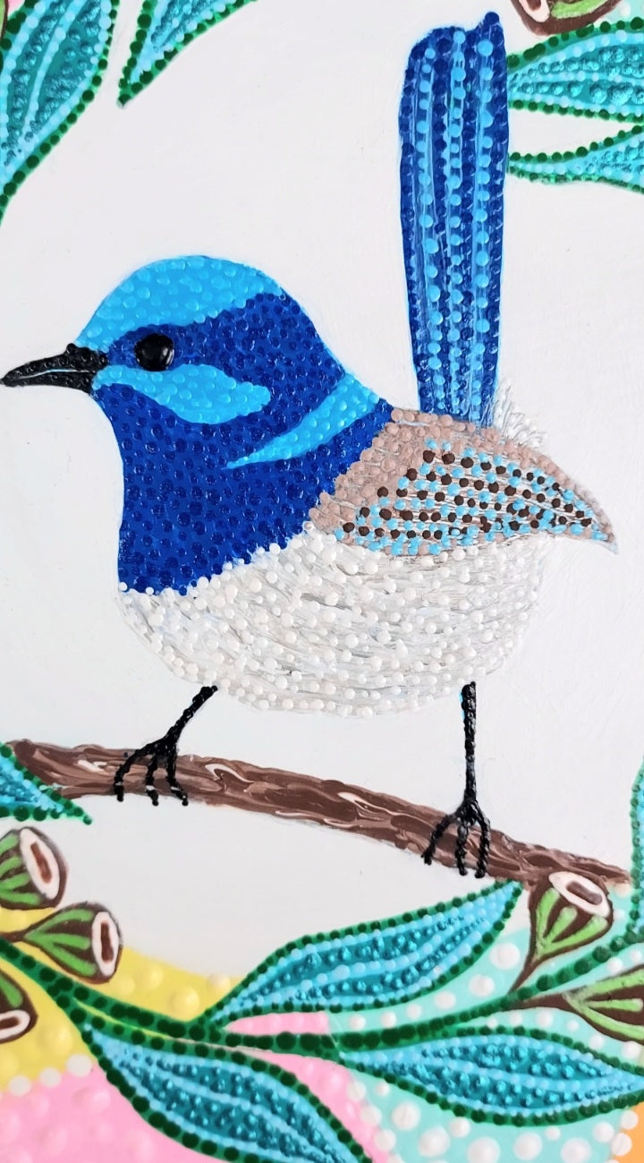 New Dot Art design called "" My Blue Wren"