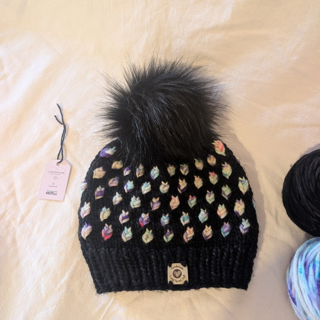 A New Leaf Beanie, Australian Merino Wool, Artisan hand dyed