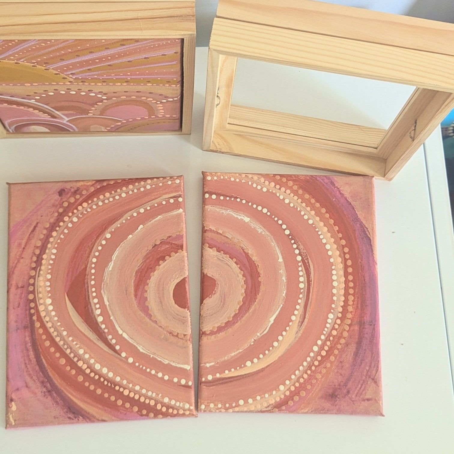 Small Framed Paintings - Original Acrylic on Canvas