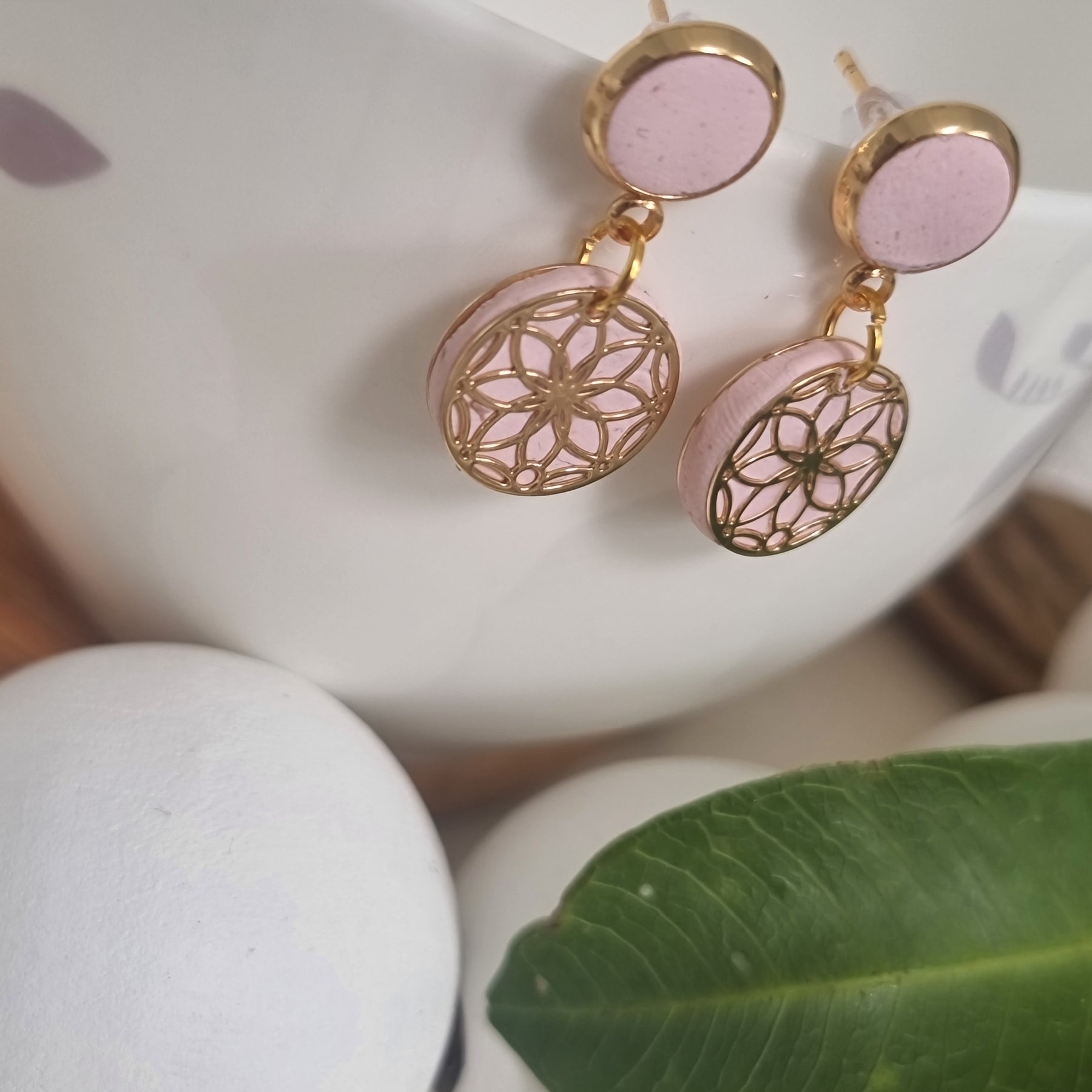 Blush Lace Dangles