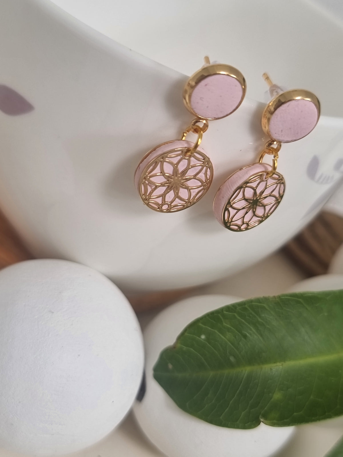 Blush Lace Dangles