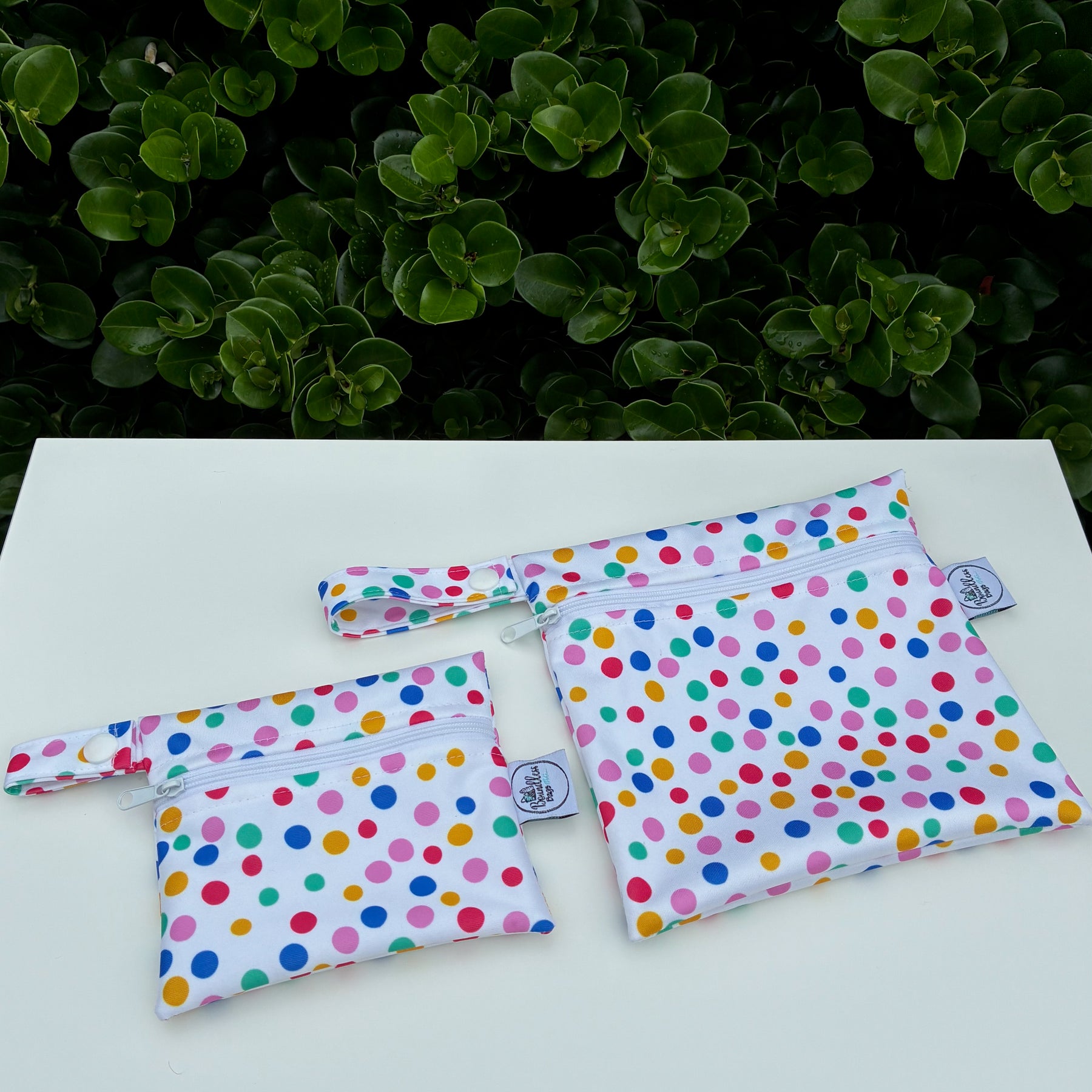 READY MADE Water-resistant wet bags - Holiday Sprinkles (Little Black Kat Creative)