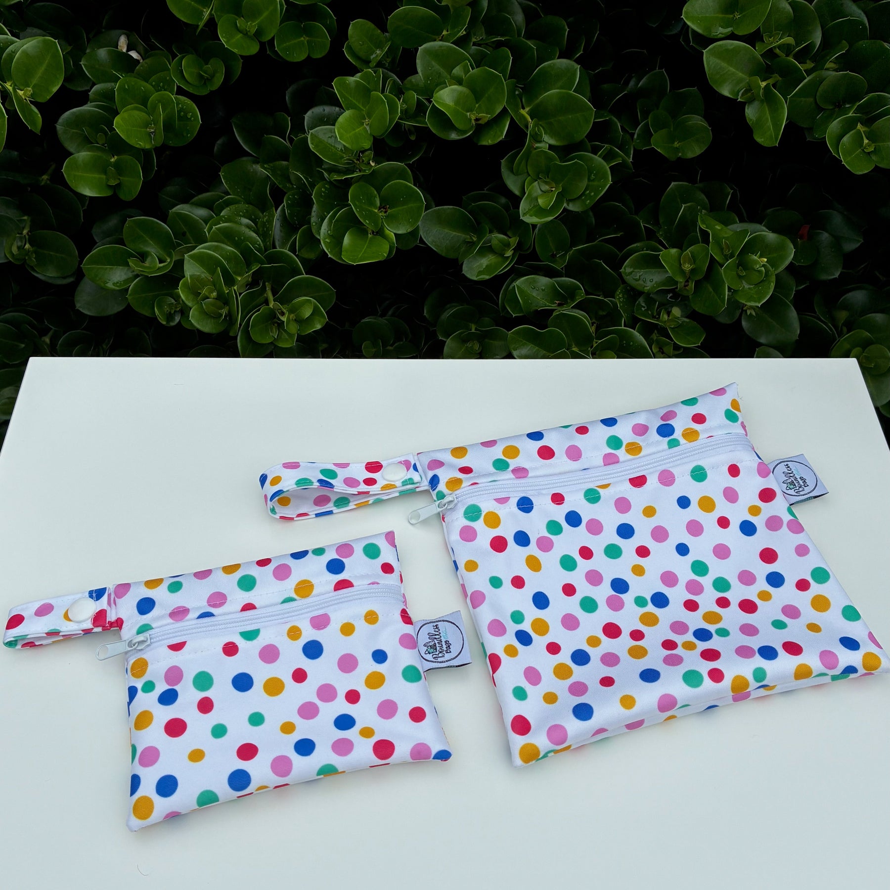 READY MADE Water-resistant wet bags - Holiday Sprinkles (Little Black Kat Creative)  | Ready to ship | FREE Postage