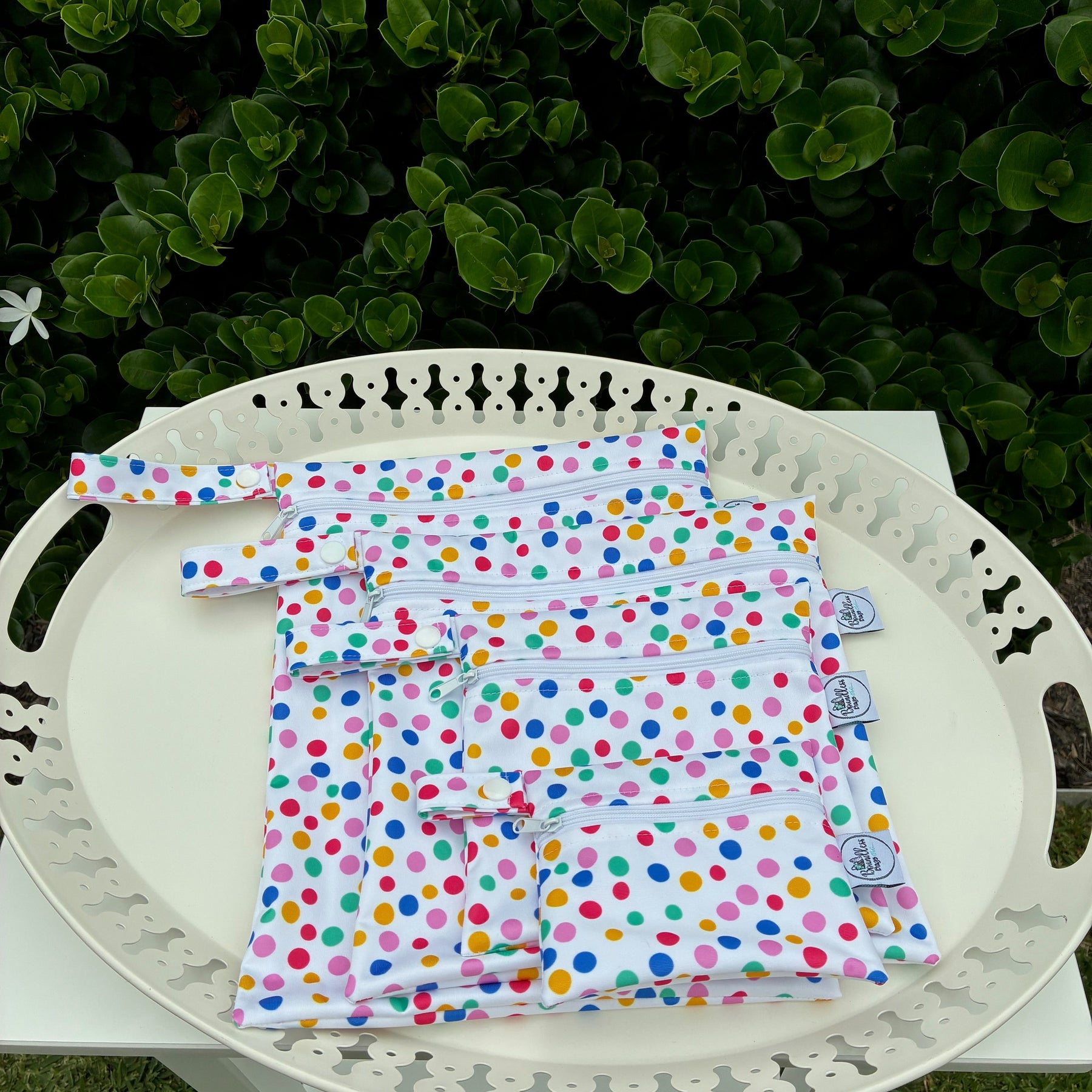 READY MADE Water-resistant wet bags - Holiday Sprinkles (Little Black Kat Creative)  | Ready to ship | FREE Postage