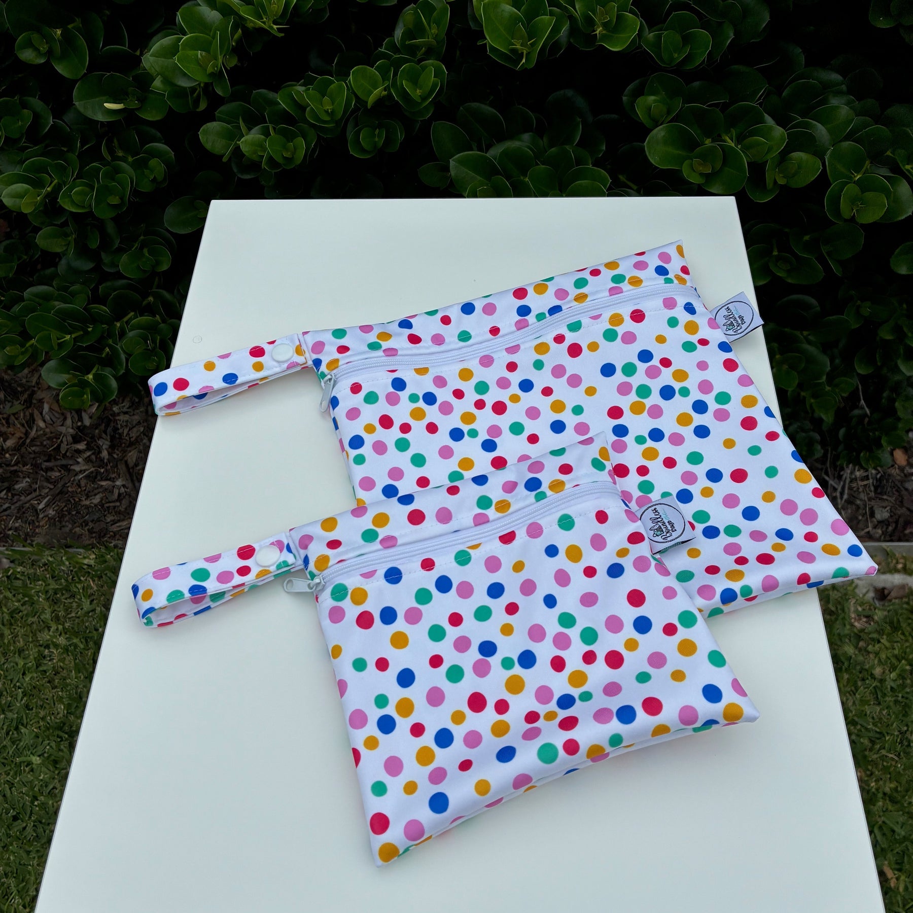 READY MADE Water-resistant wet bags - Holiday Sprinkles (Little Black Kat Creative)  | Ready to ship | FREE Postage