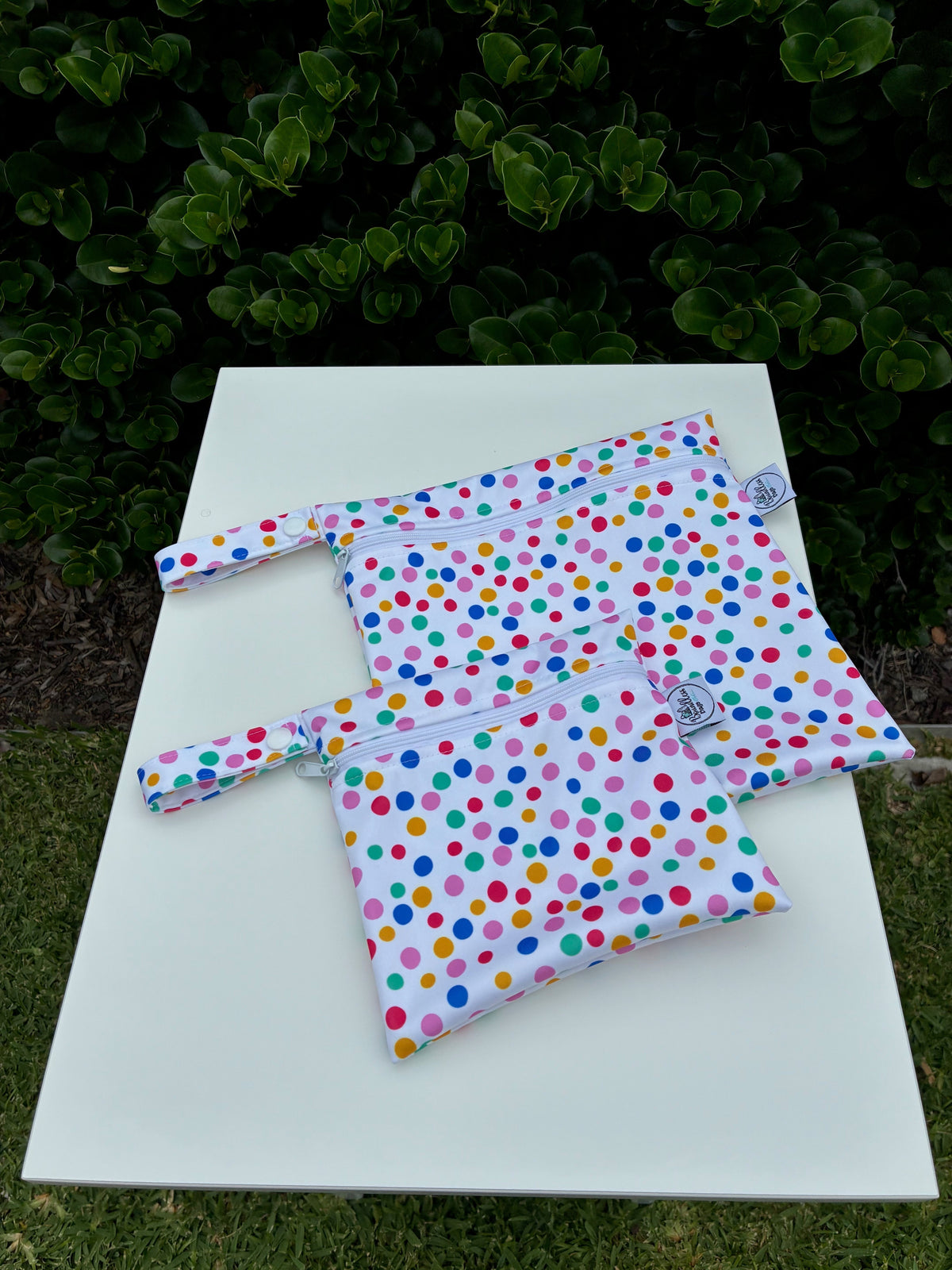 READY MADE Water-resistant wet bags - Holiday Sprinkles (Little Black Kat Creative)  | Ready to ship | FREE Postage