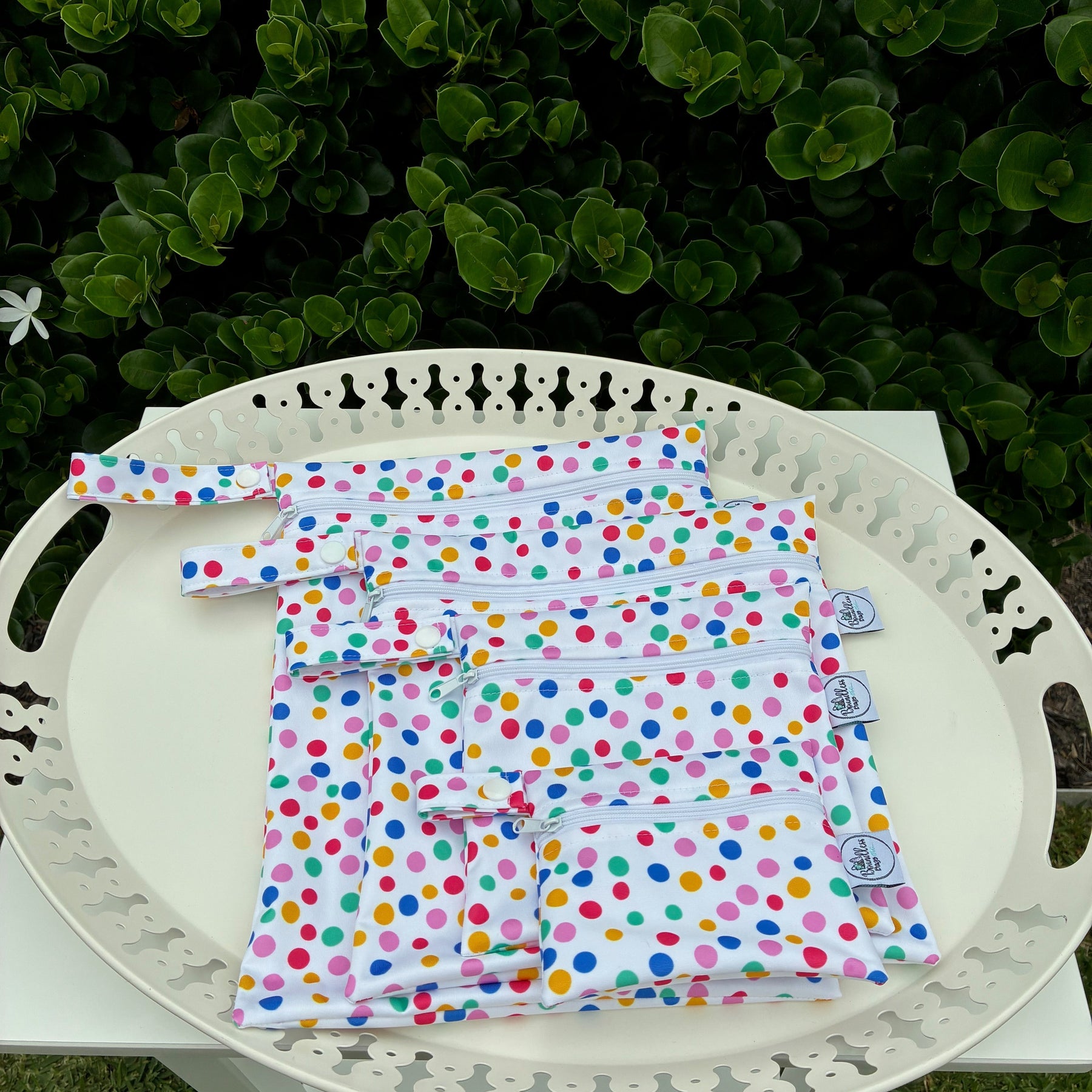READY MADE Water-resistant wet bags - Holiday Sprinkles (Little Black Kat Creative)  | Ready to ship | FREE Postage