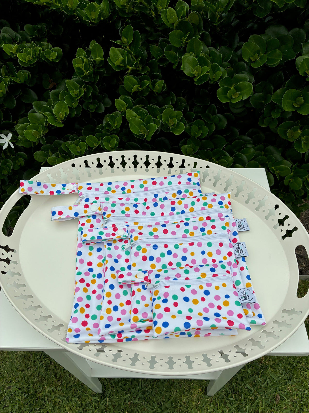 READY MADE Water-resistant wet bags - Holiday Sprinkles (Little Black Kat Creative)  | Ready to ship | FREE Postage