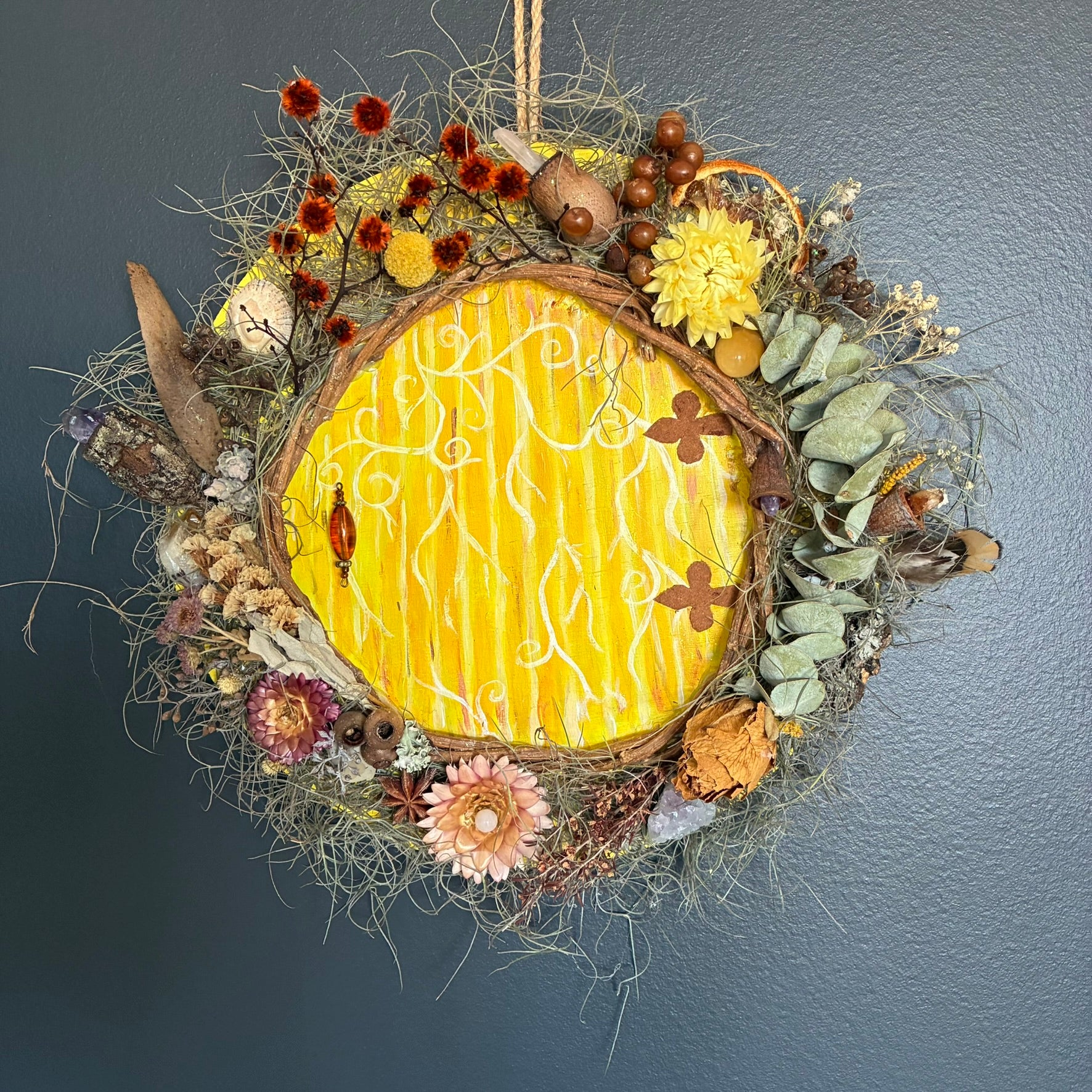 Wreath - Hobbit Faery Door (Yellow)