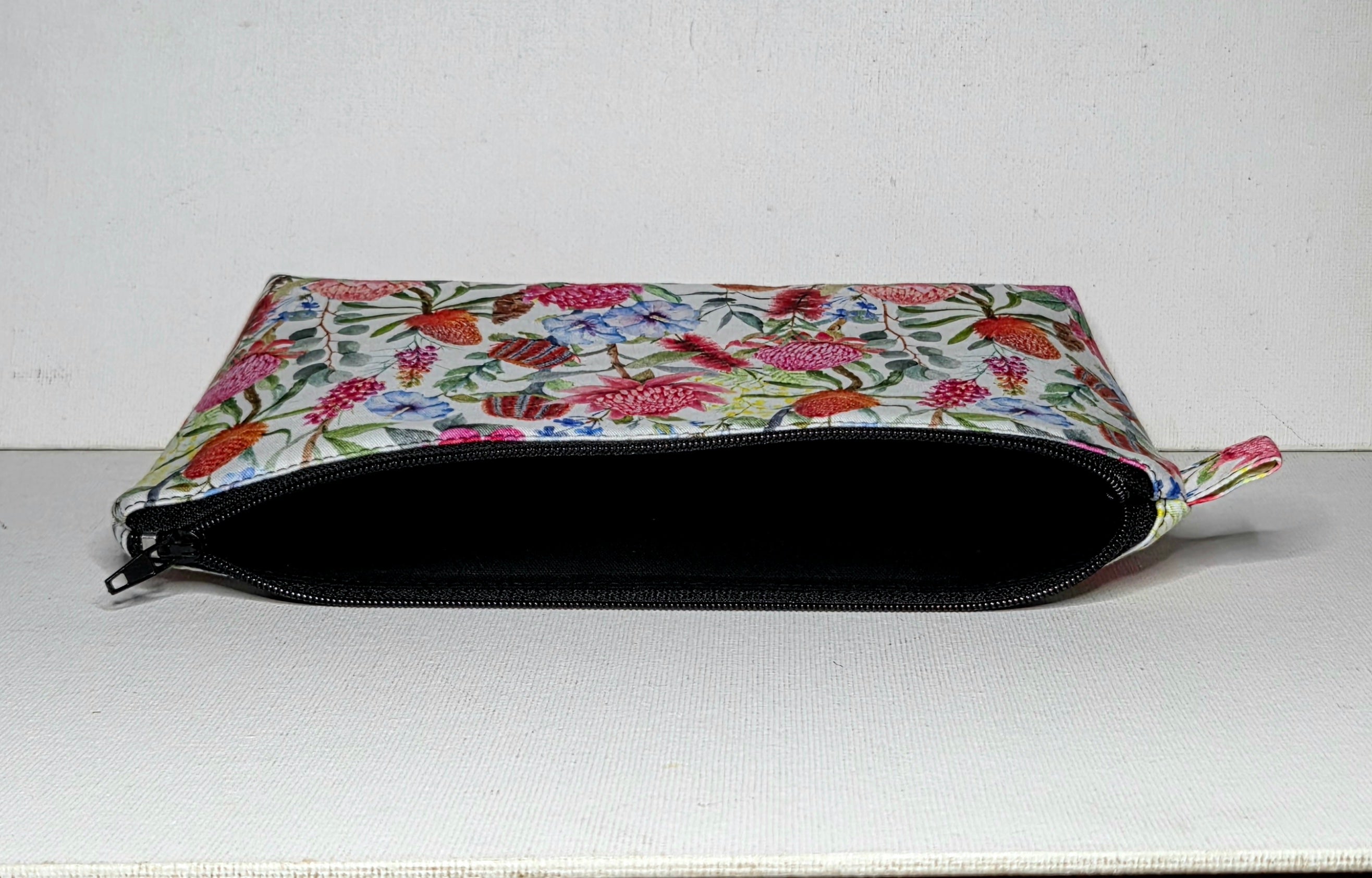 Zippered Pouch in Wildflower Fabric, size Large