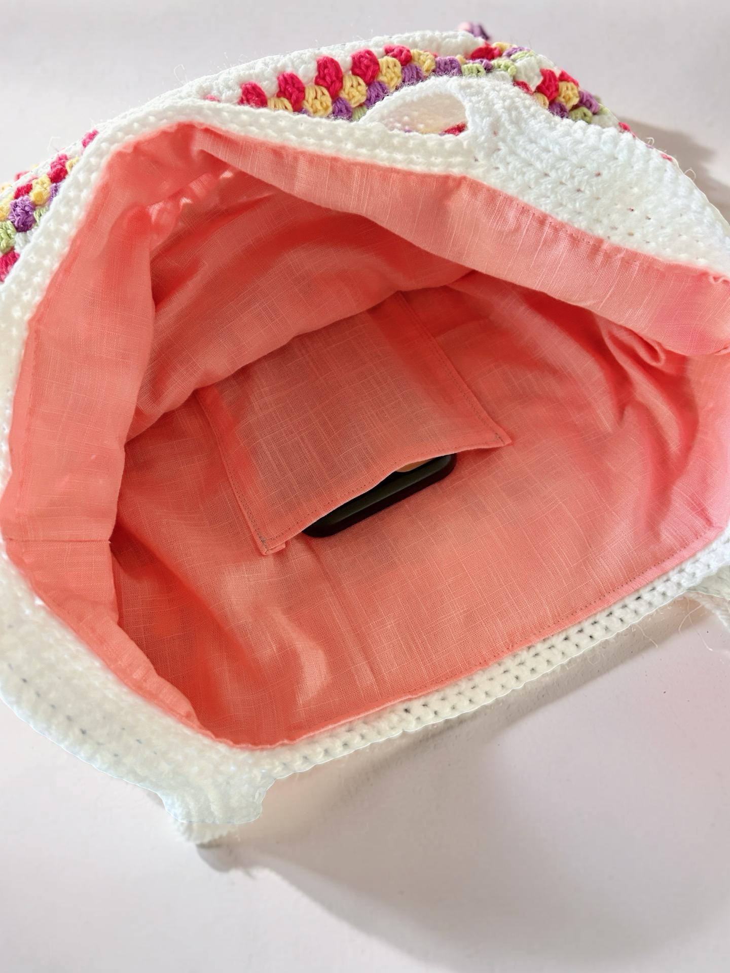 Custom Handmade Fully Lined Crochet Tote Bag, Market Bag Everyday Shoulder Tote, Australian Handmade