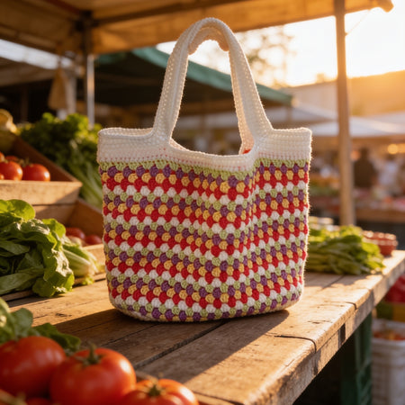 Custom Handmade Fully Lined Crochet Tote Bag, Market Bag Everyday Shoulder Tote, Australian Handmade