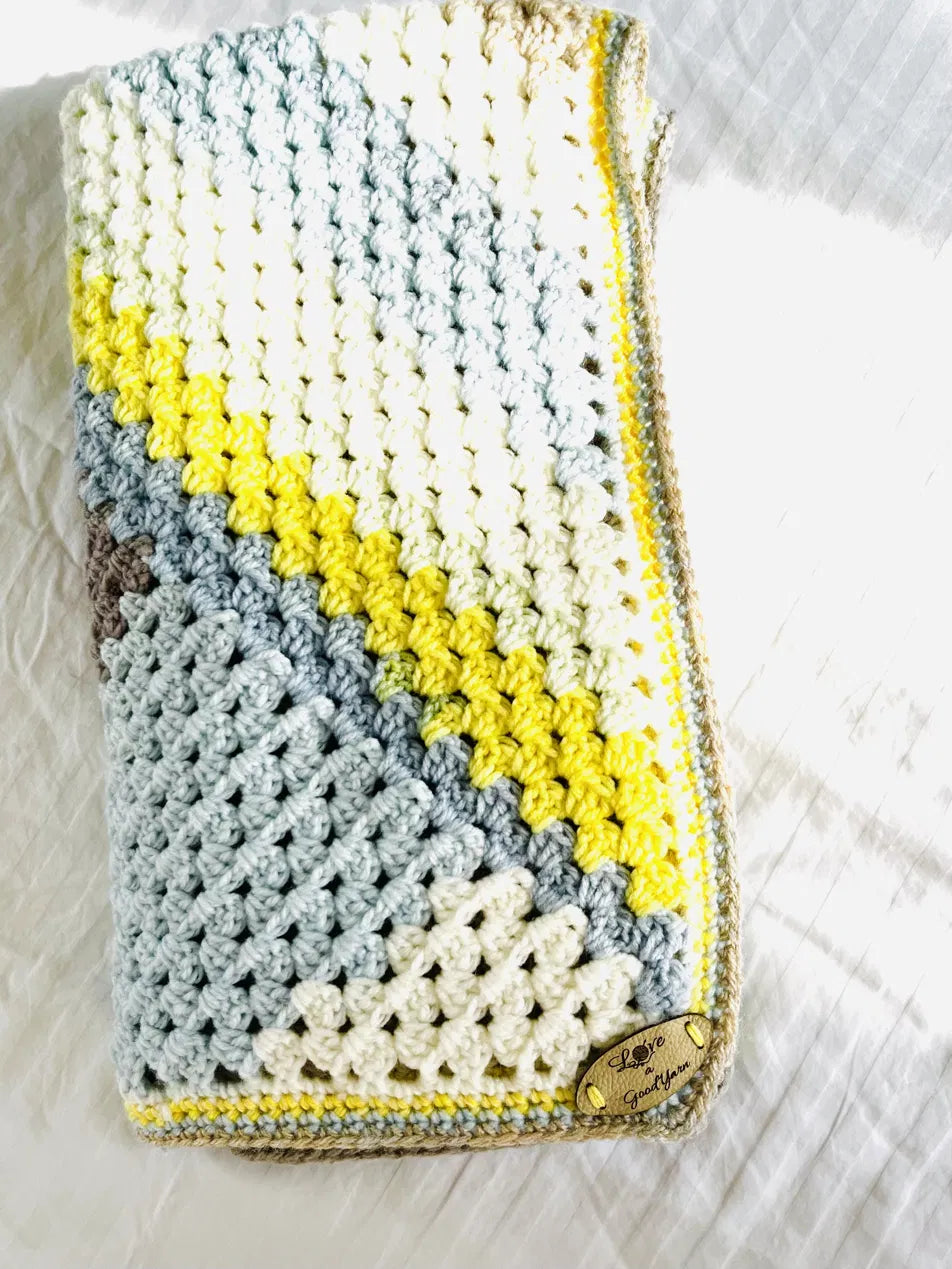 Sunbeam Granny Stripe Baby Blanket or Knee Rug