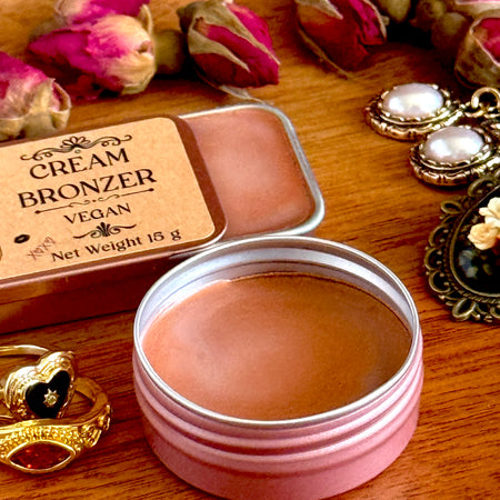 Highlighting Shimmer Cream Face & Body Bronzer - Artisan Handmade Vegan Makeup - Eco Friendly