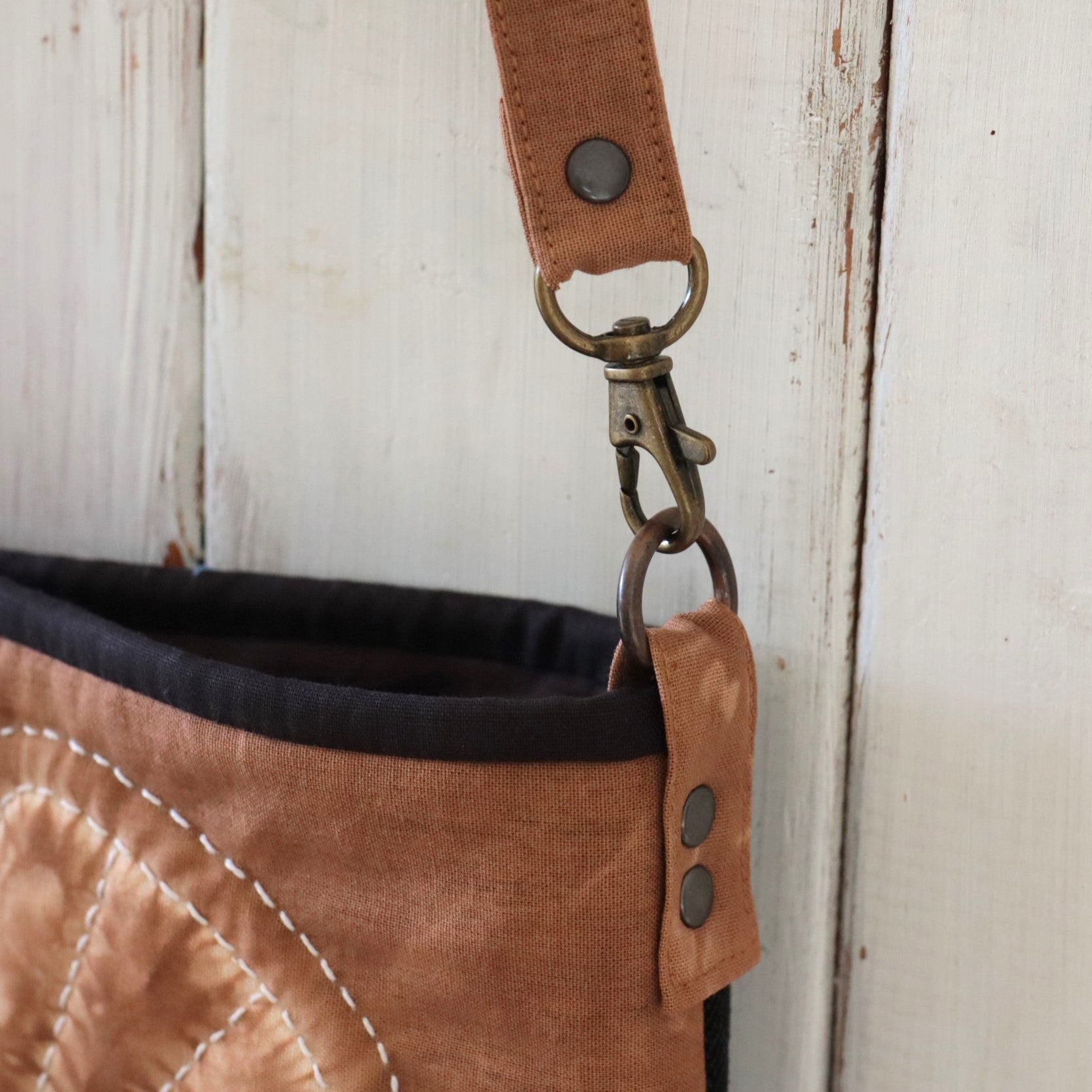 Stitched Shibori Dyed Shoulder Bag, Cross Body Bag