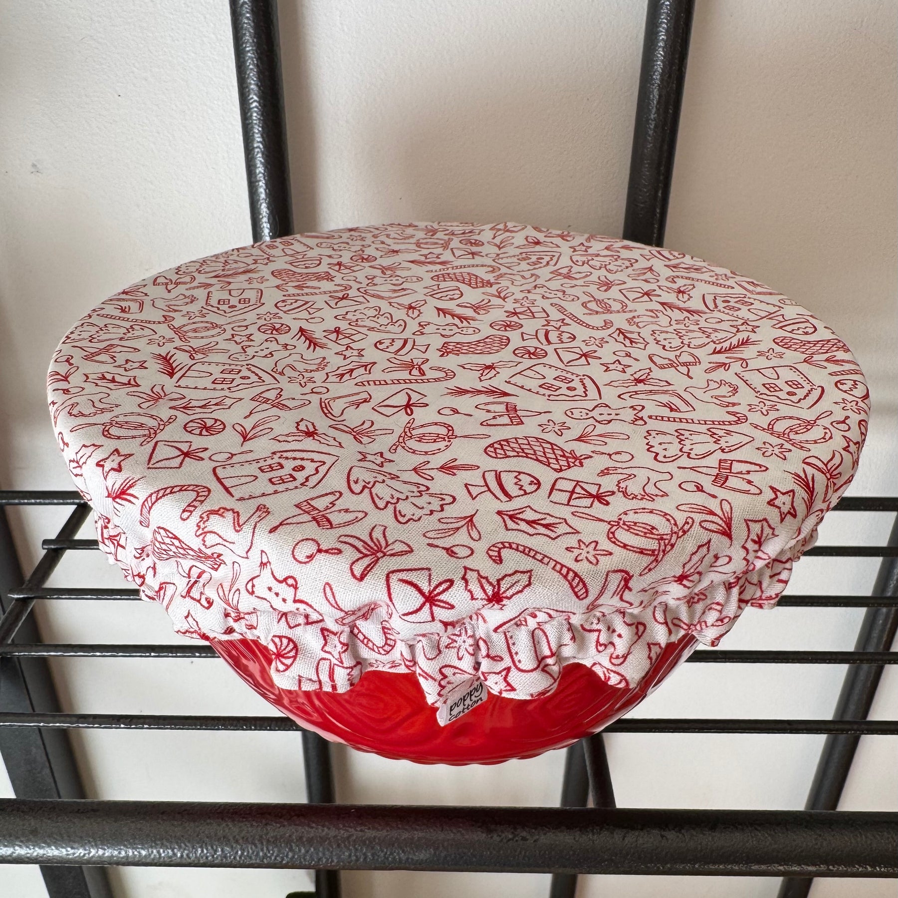 Christmas & Cherries Reversible Bowl Cover