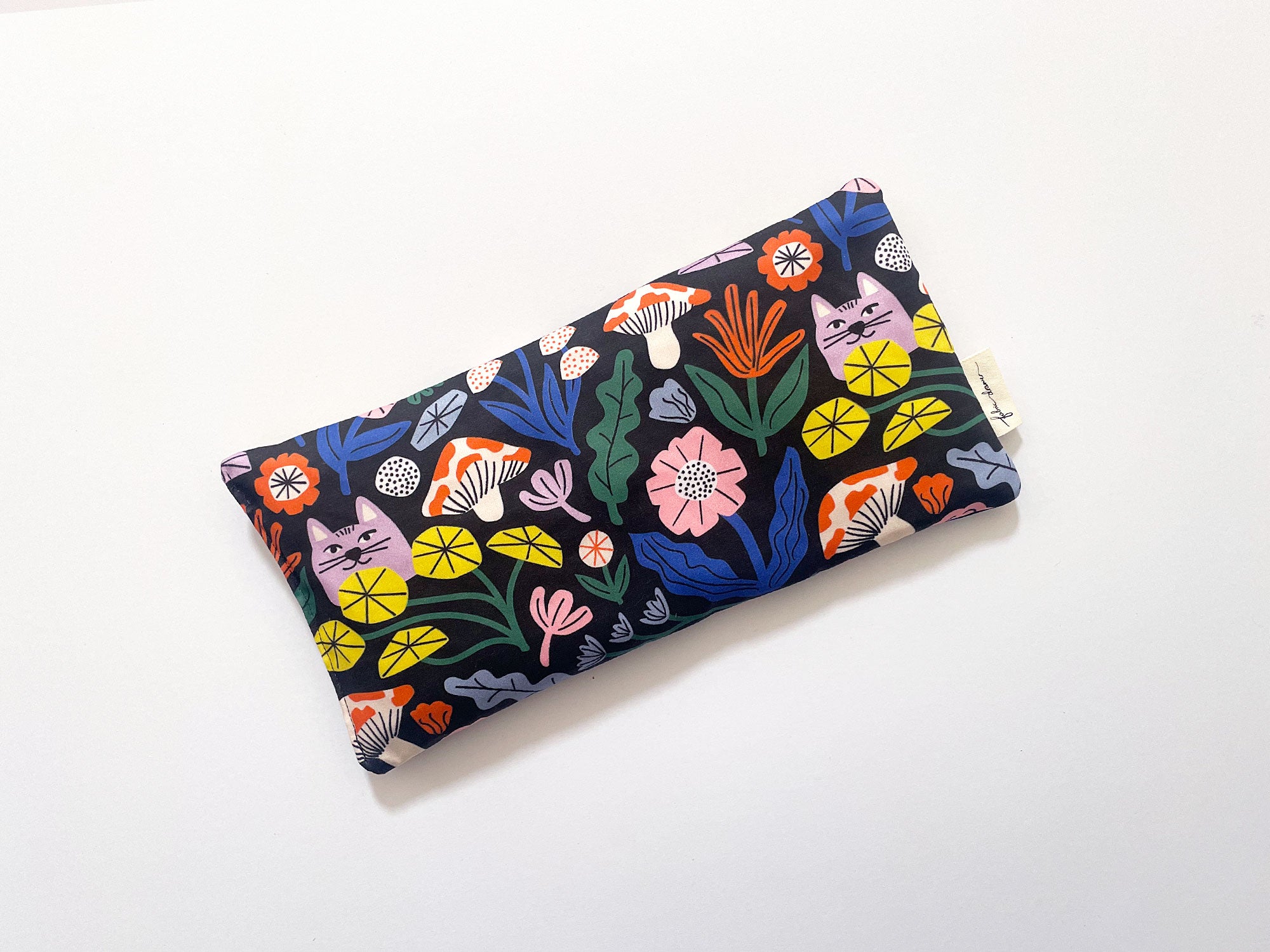 Weighted Eye Pillow Heat & Cool Pack, Handmade – Mushrooms