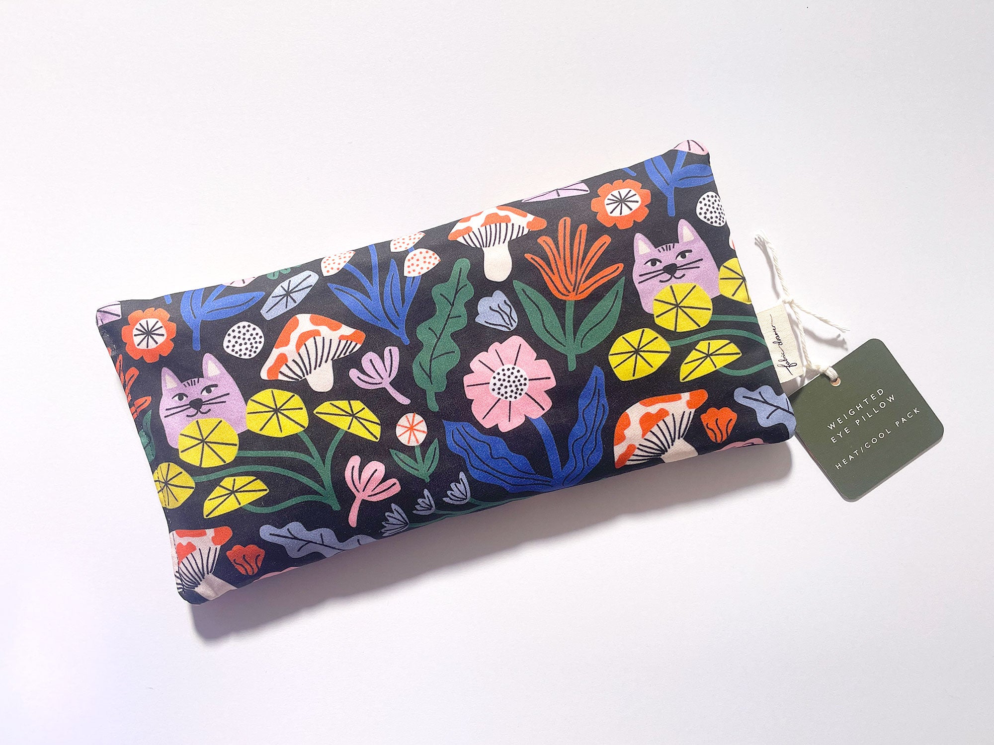 Weighted Eye Pillow Heat & Cool Pack, Handmade – Mushrooms