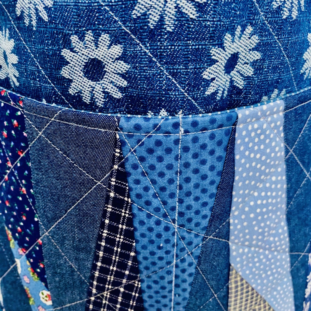 Denim Daisy Patch Tote